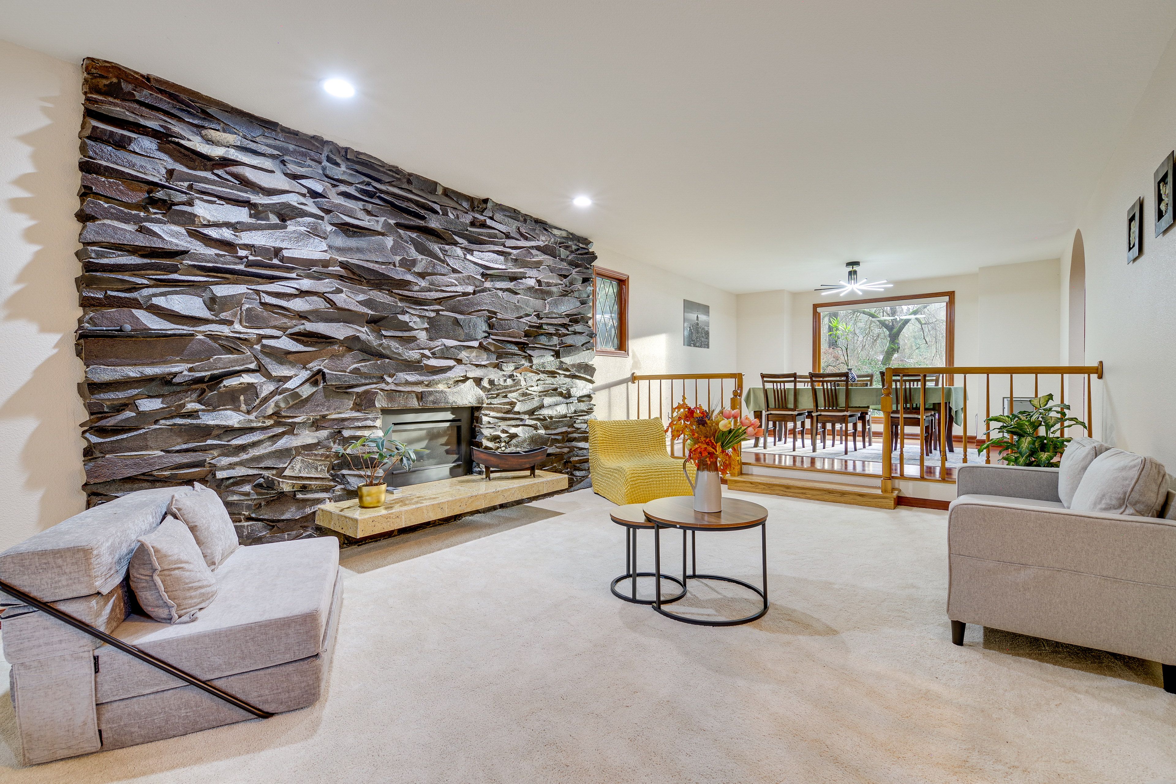 Sitting Room | Gas Fireplace | 1st Floor