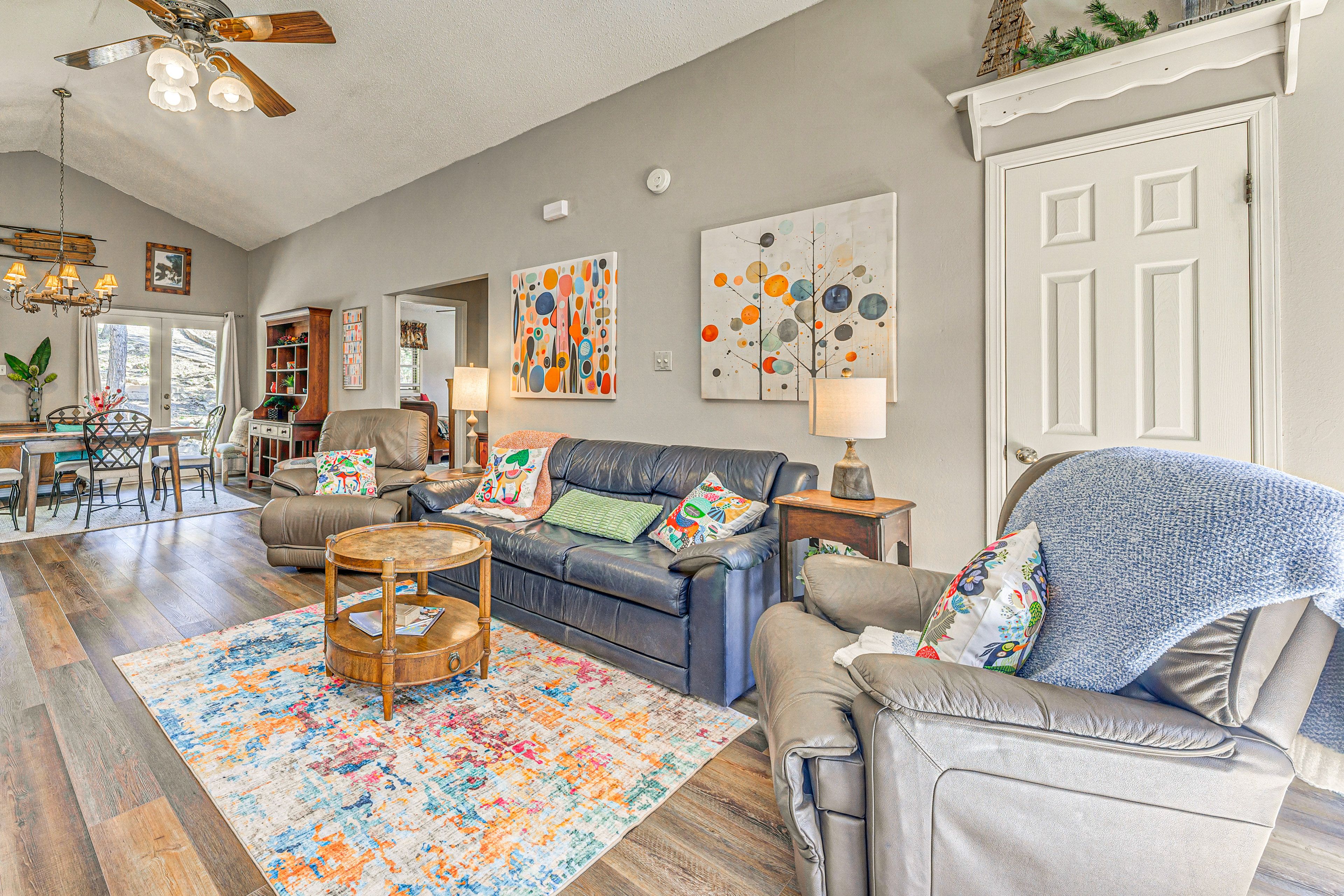 Living Room | Wood-Burning Stove (Decorative) | Board Games | Main Level