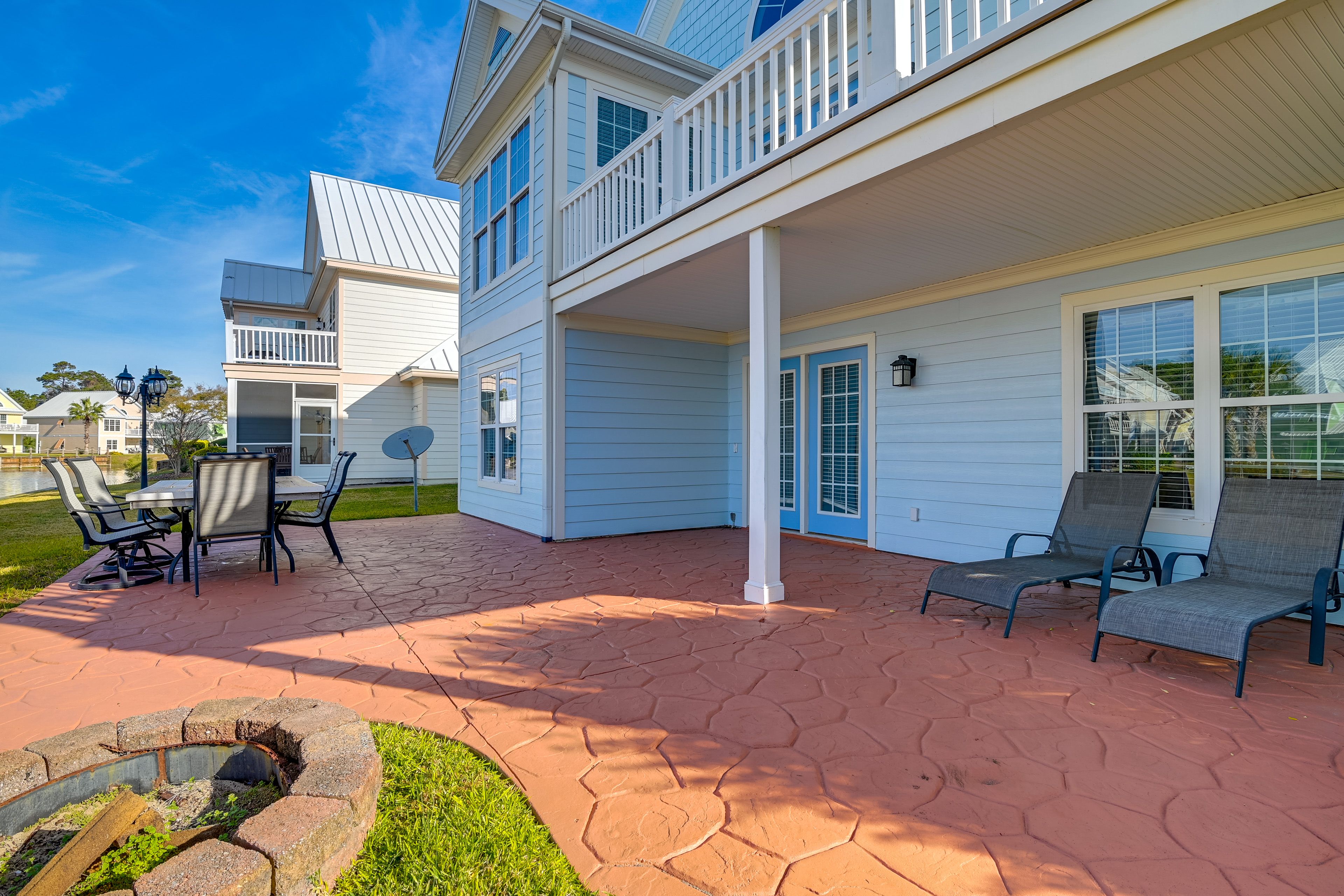 Patio | Dining Area | Fire Pit | Lounge Seating | Water Views