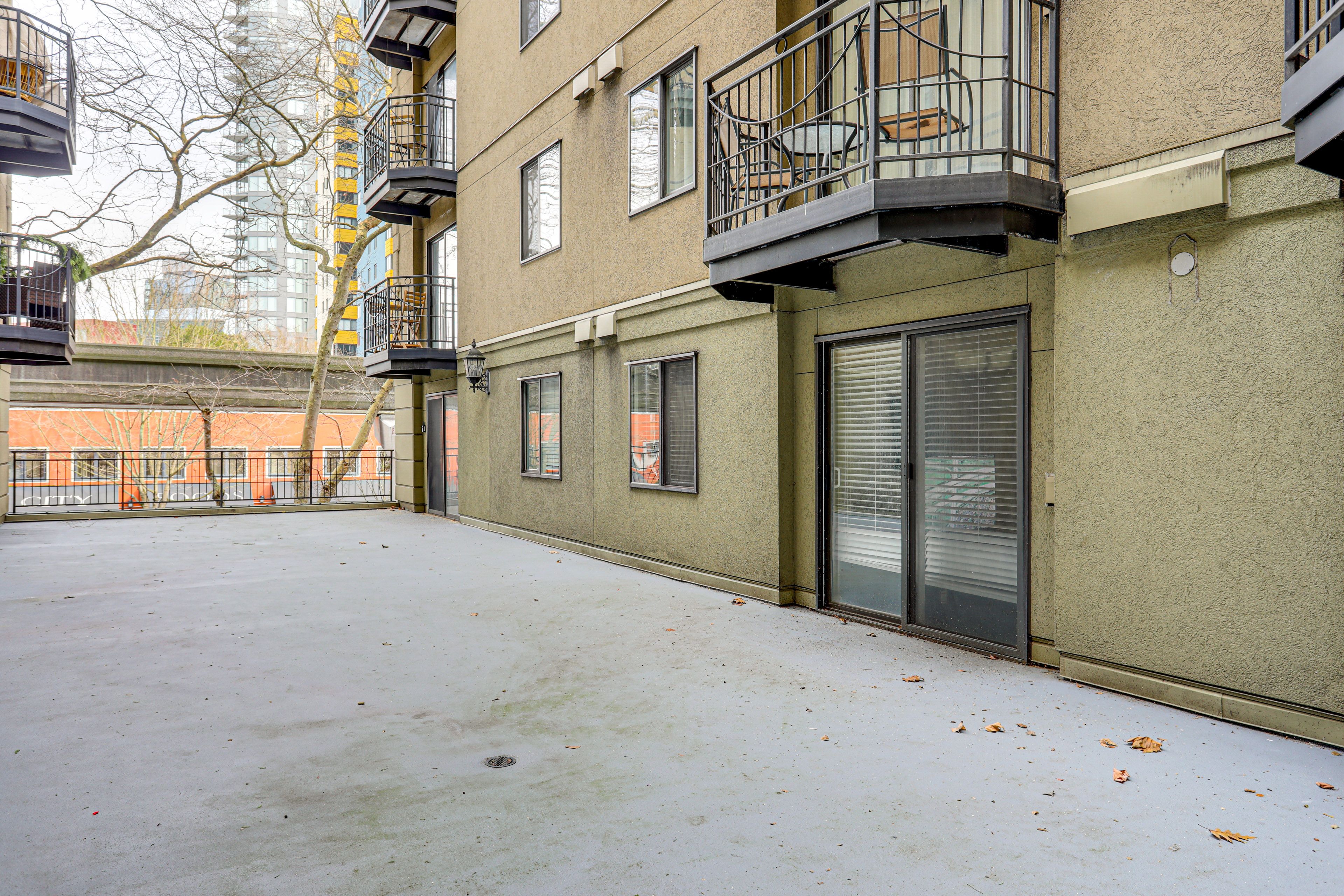 Community Patio Area | Direct Access | 3rd-Floor Condo