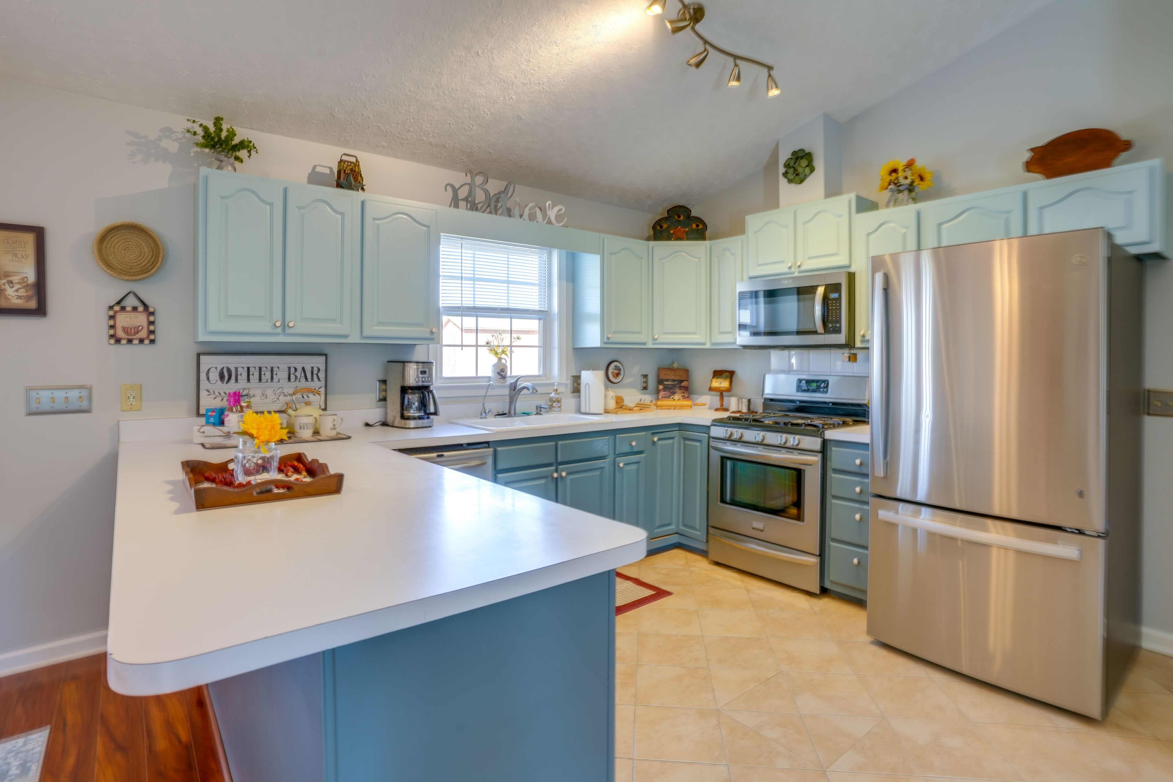 Kitchen | Central Heating & A/C | In-Unit Laundry