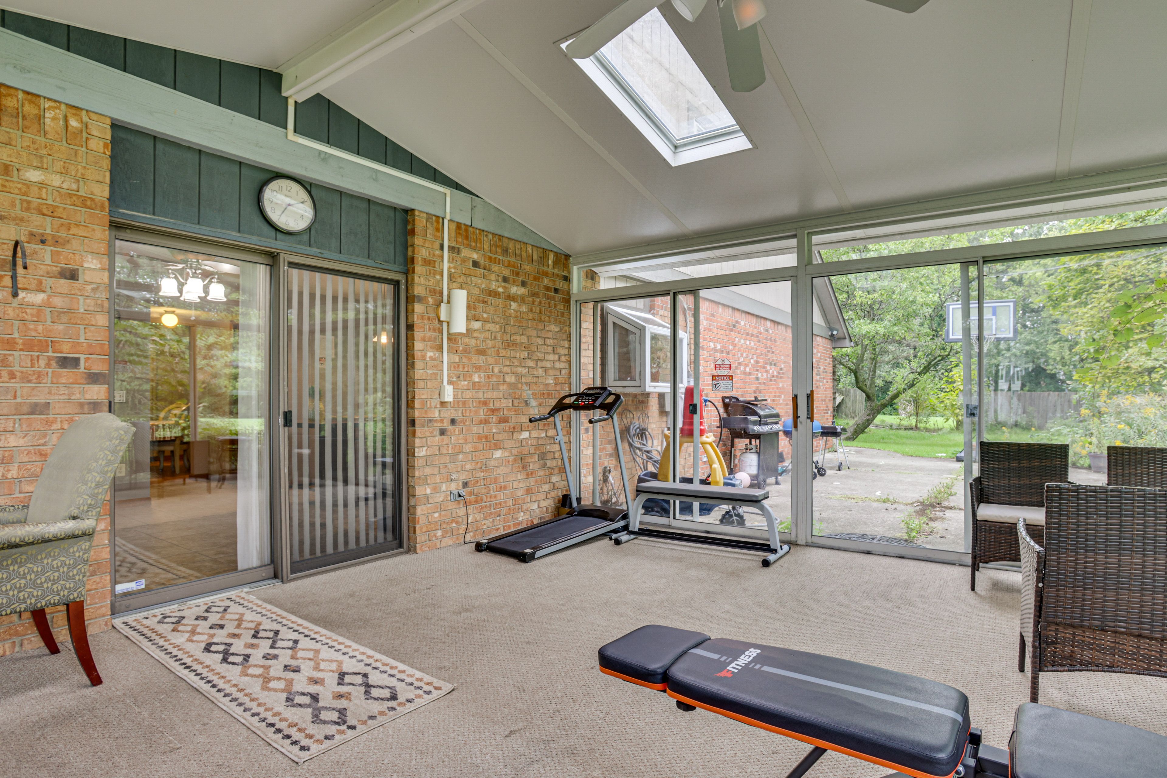 Sunroom w/ Exercise Equipment | 1st Floor