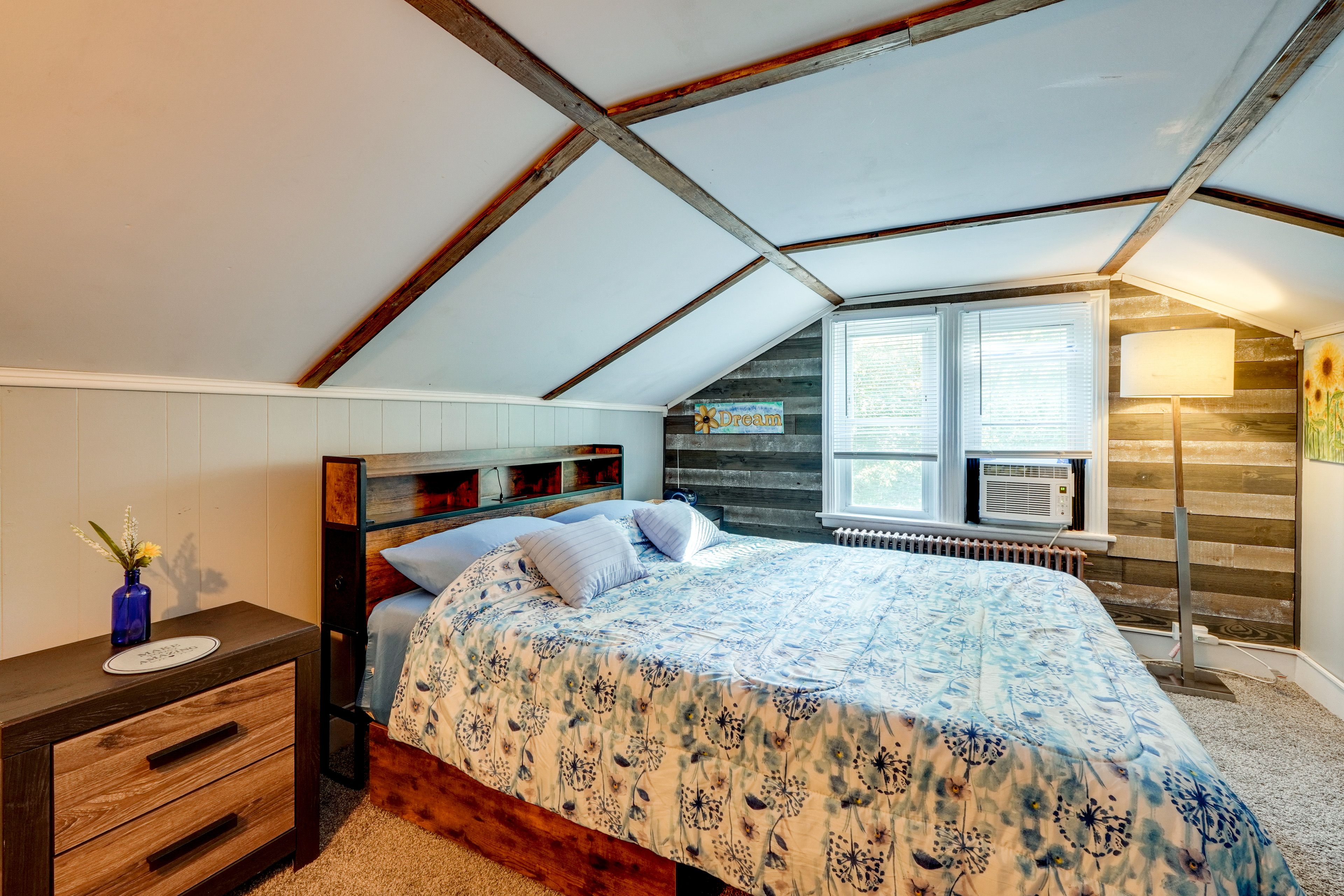 Bedroom 1 | Queen Bed | Linens Provided | Accessed via Bedroom 2 | 2nd Floor