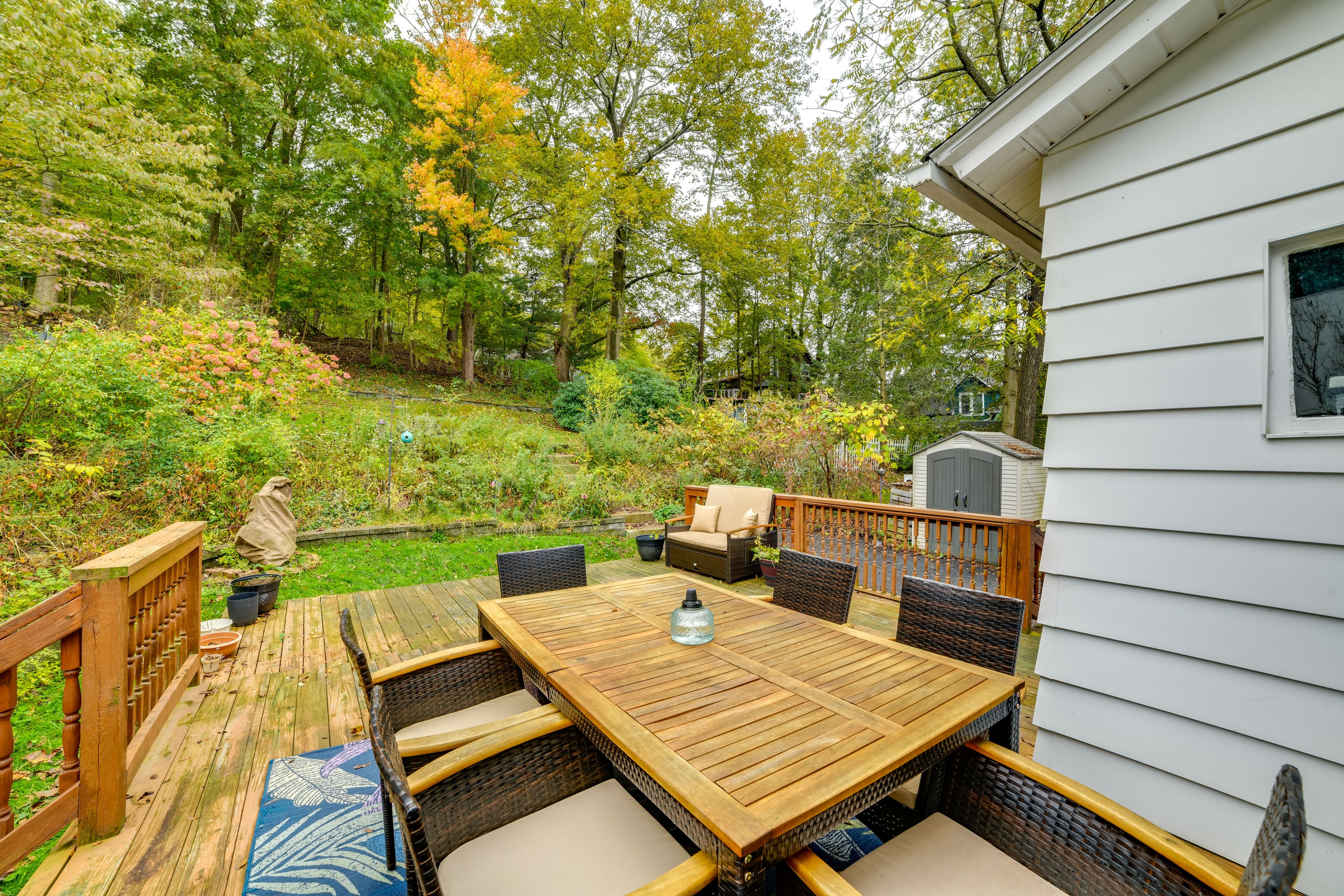 Outdoor Dining Area | Forested View