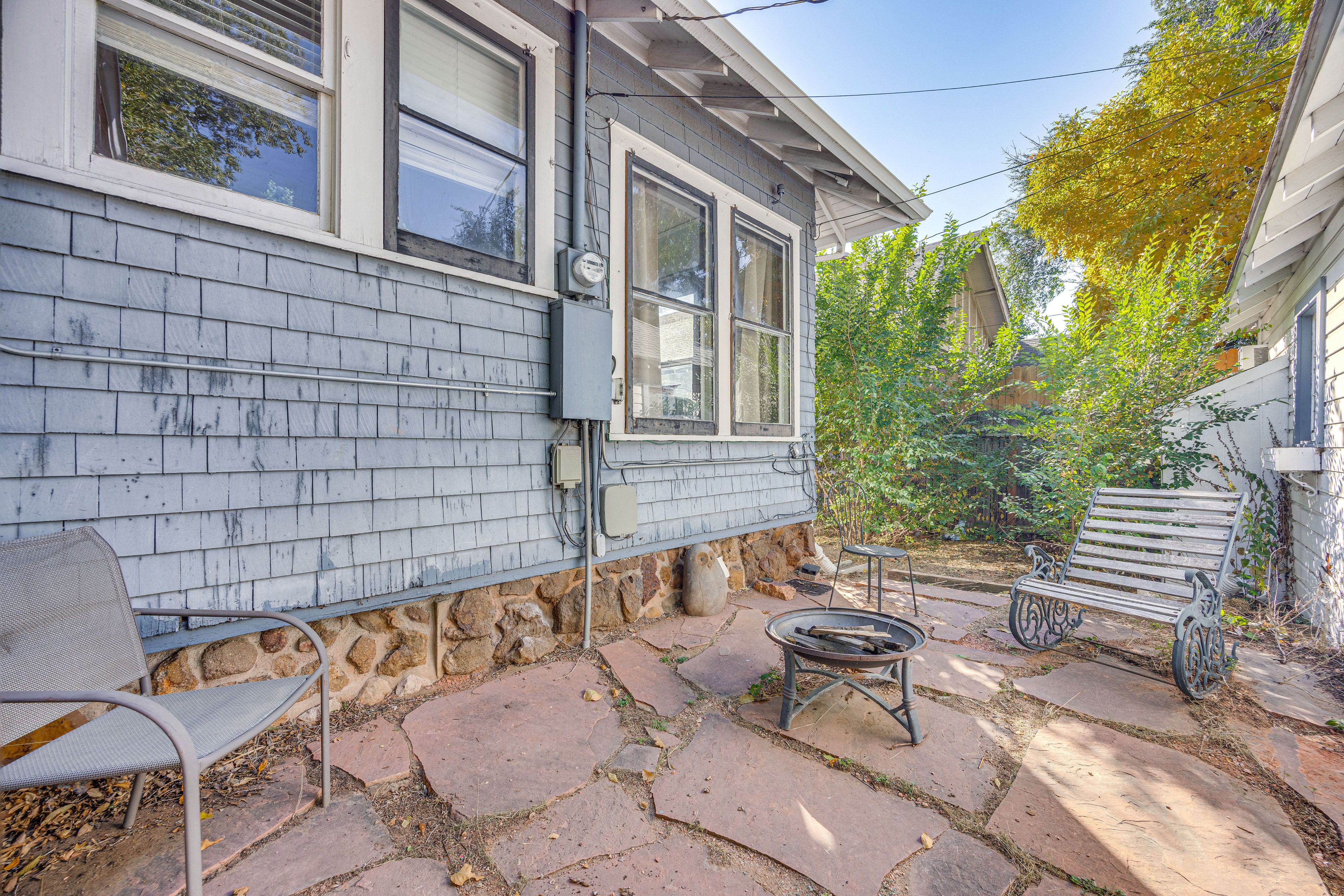 Fenced Backyard | Patio Area w/ Seating | Fire Pit