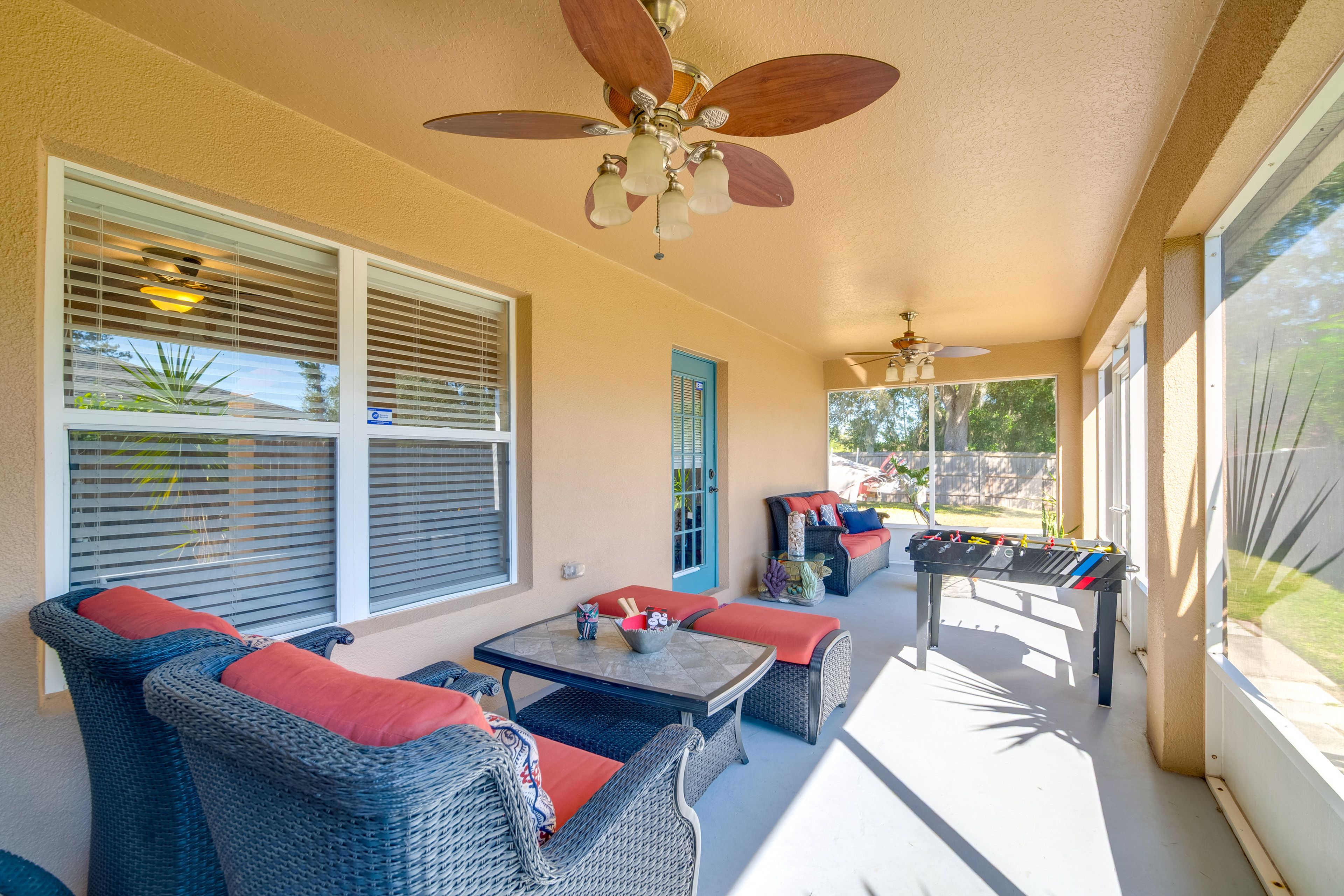 Lanai | Foosball Table | Dartboard | Lounge Furniture