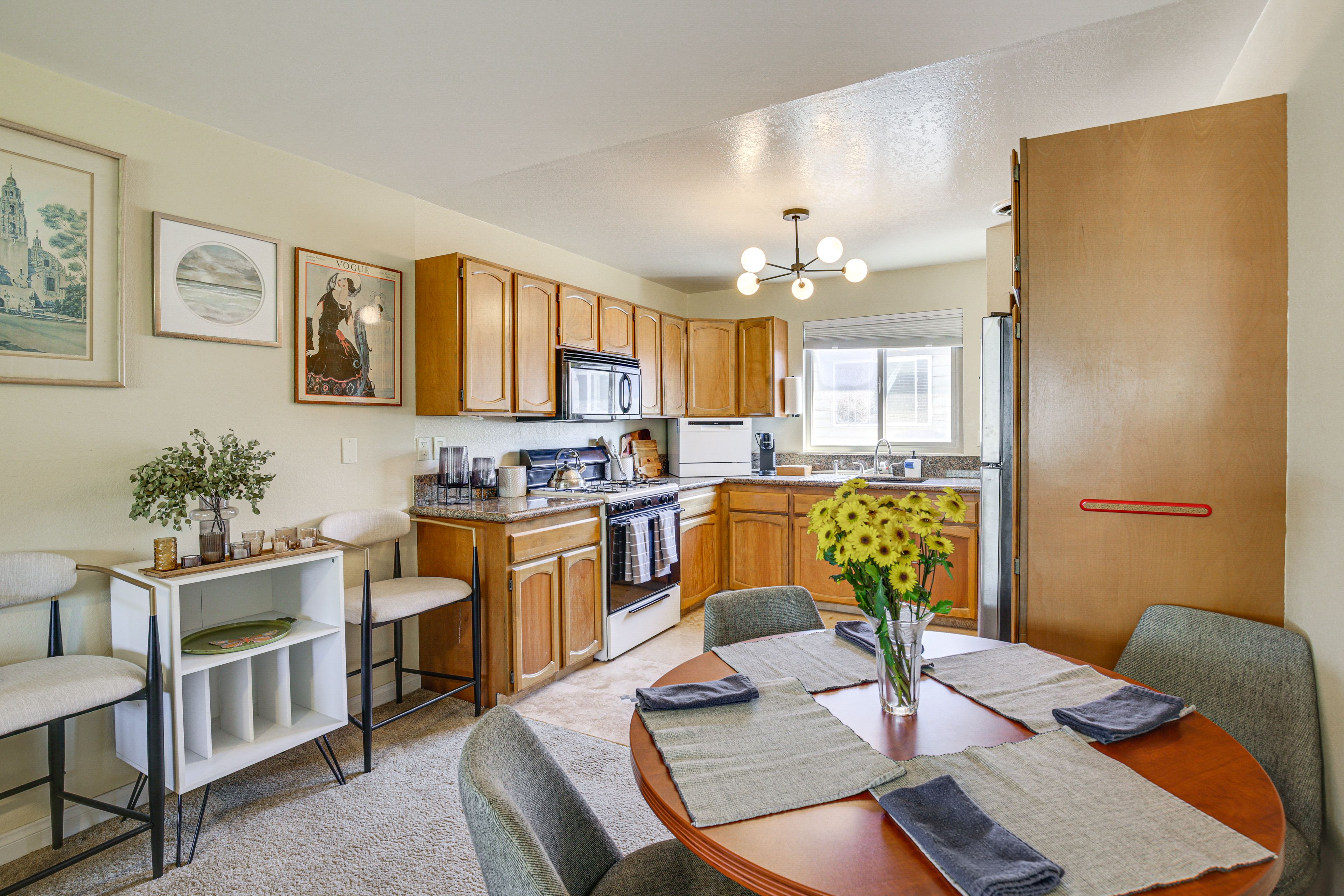 Property Interior | Single-Story Condo | Central Heating | Free WiFi