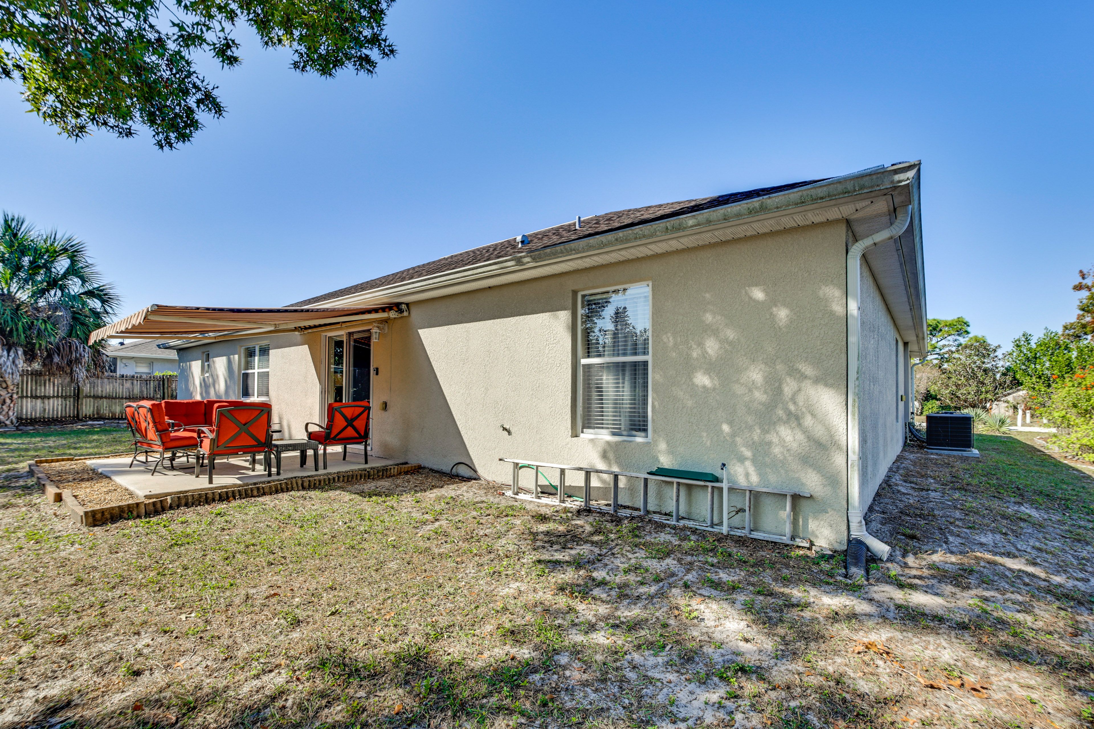Partially Fenced Backyard
