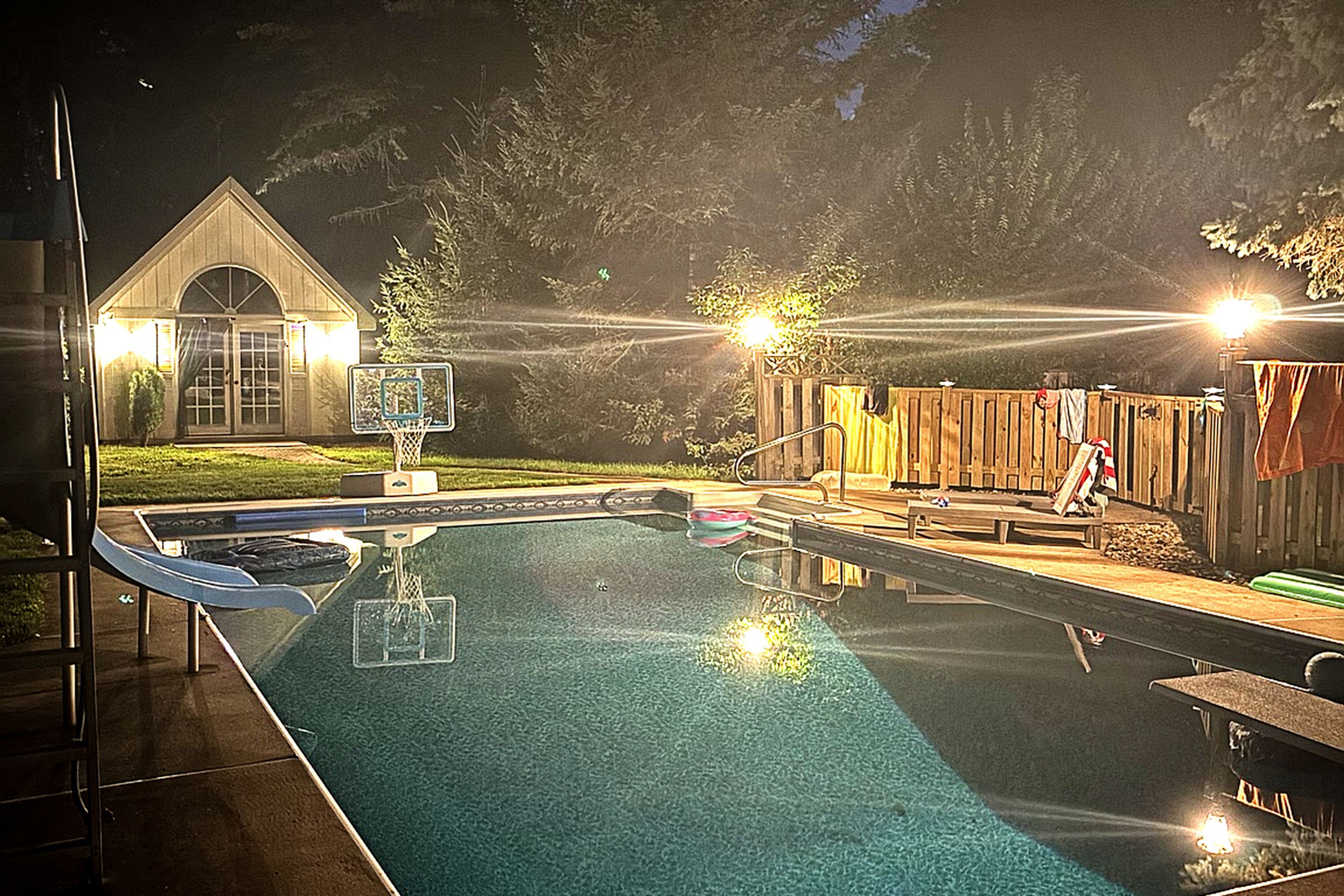 Private Pool at Night