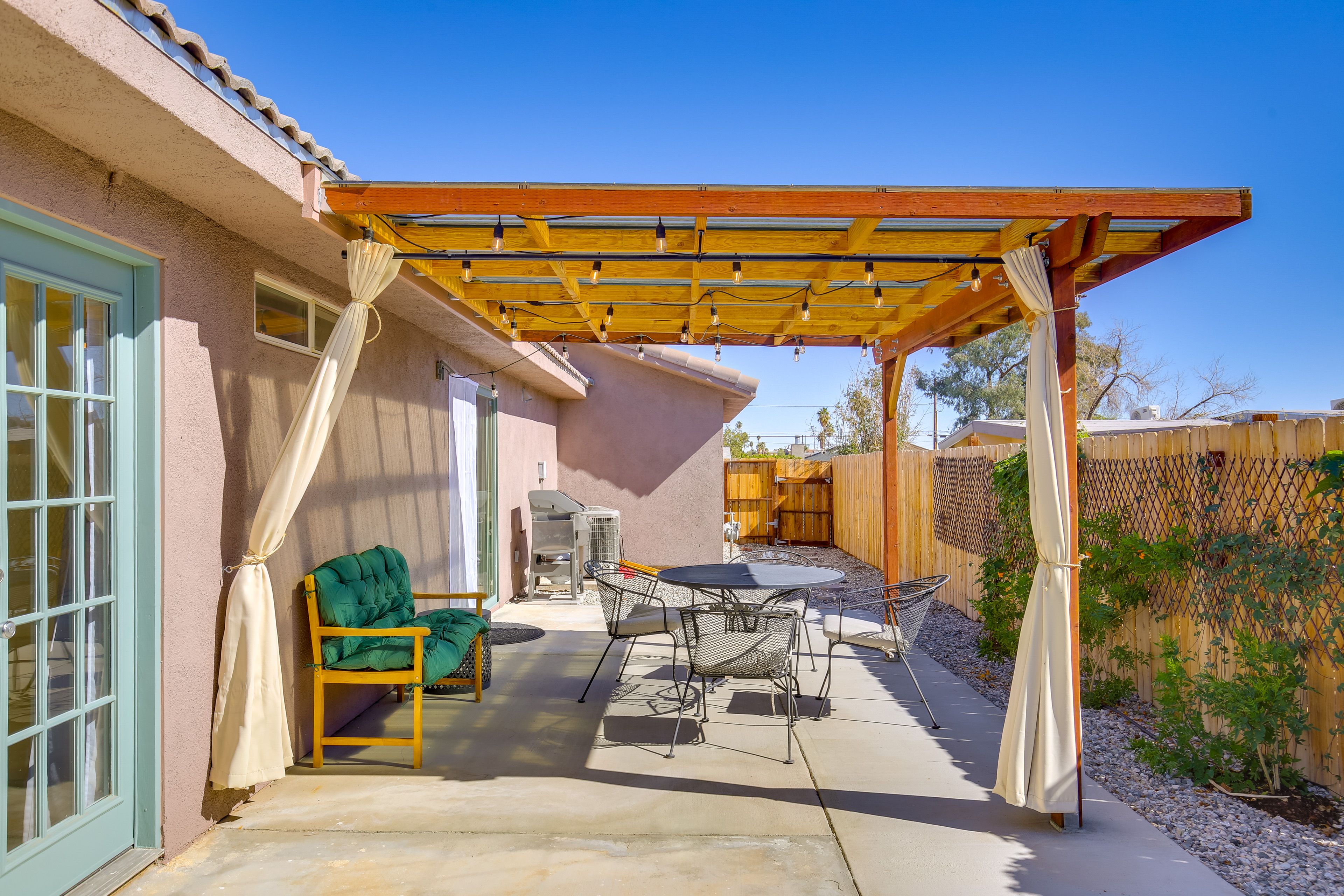 Fenced Backyard | Partially Covered Patio | Dining Area | Gas Grill