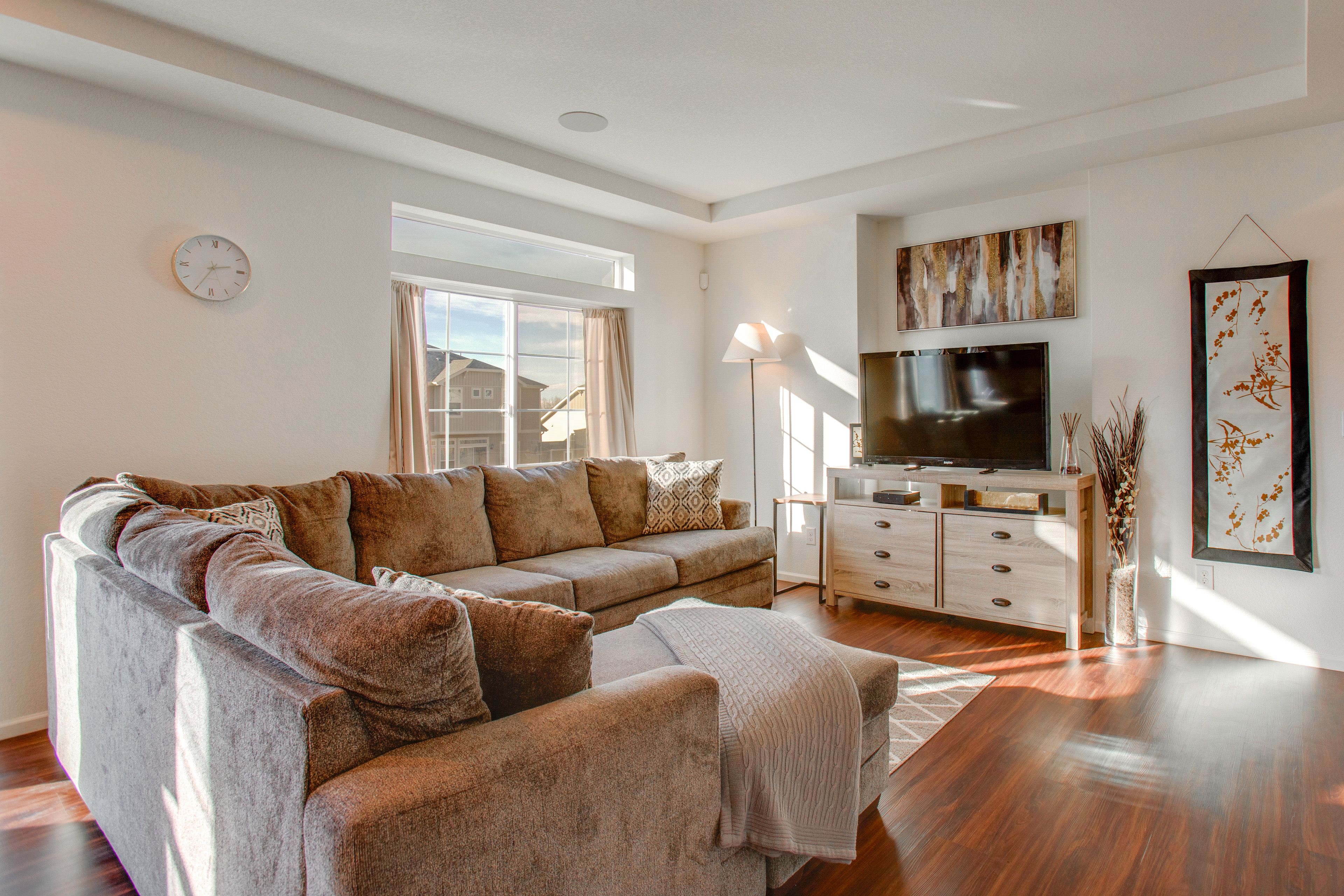 Living Room | Central A/C & Heating | Free WiFi | 2-Story Home