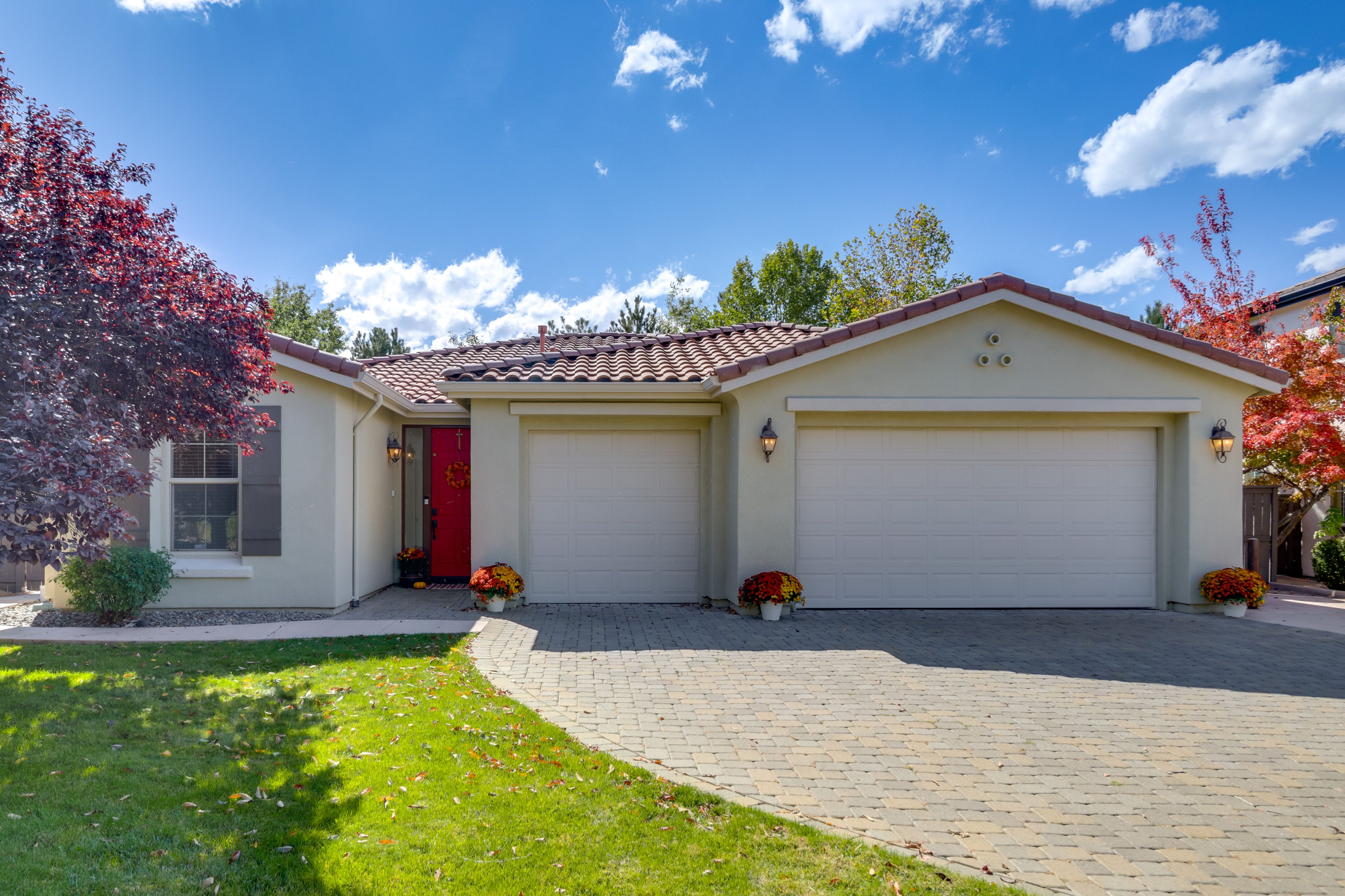 Property Exterior | Fenced-In Yard w/ Seating | Gas Grill