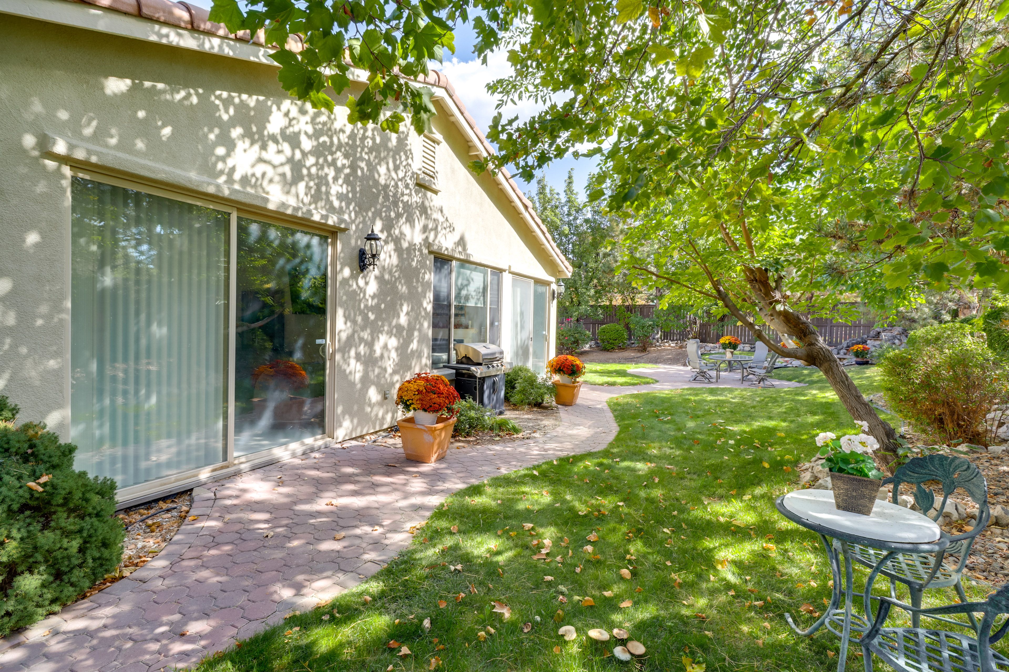 Fenced-In Yard w/ Seating | Gas Grill