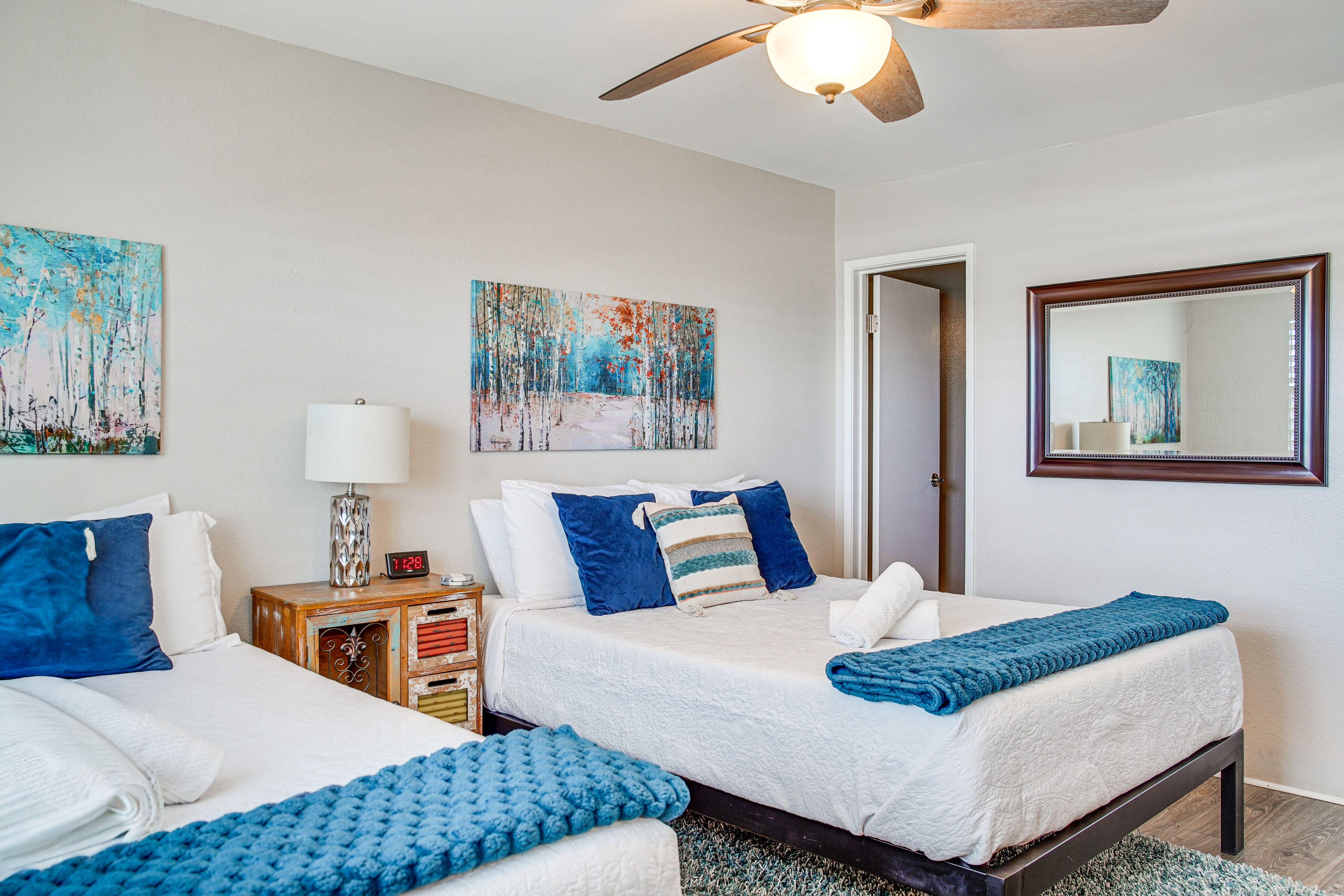 Bedroom 1 | 2 Queen Beds | Smart TV | Linens Provided