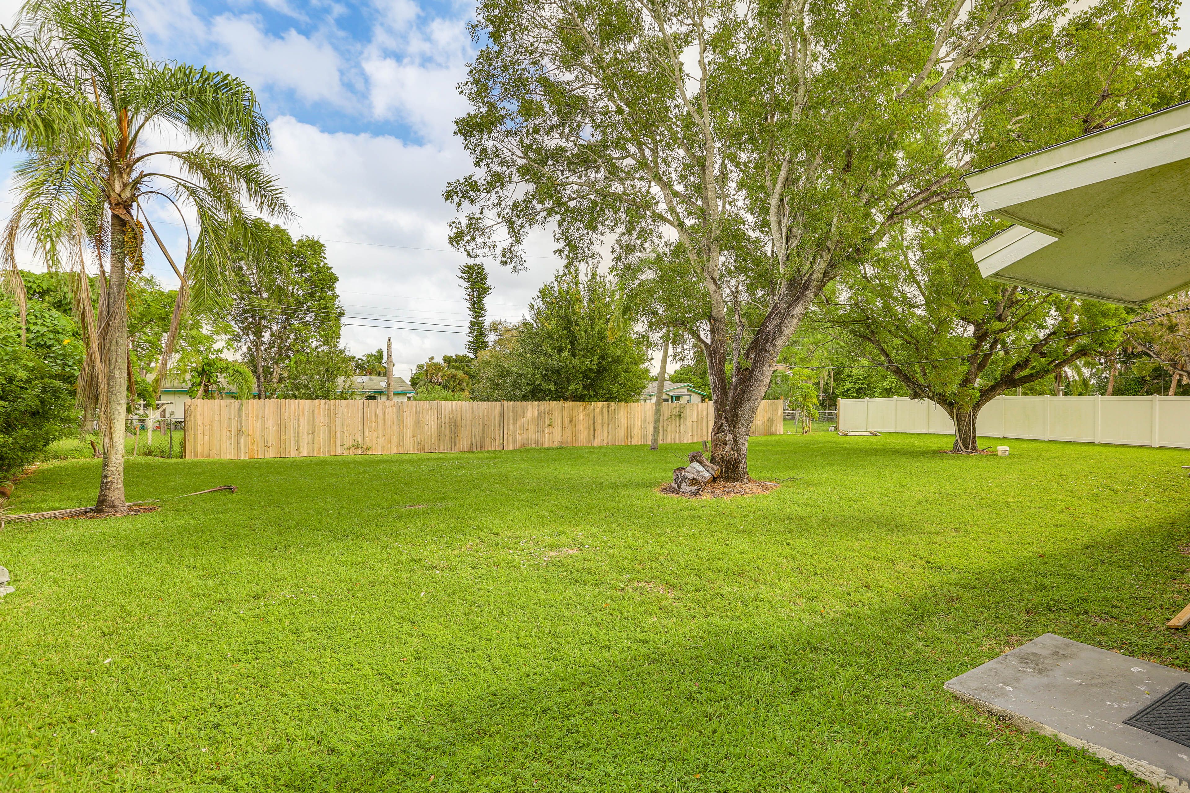 Partially Fenced Backyard
