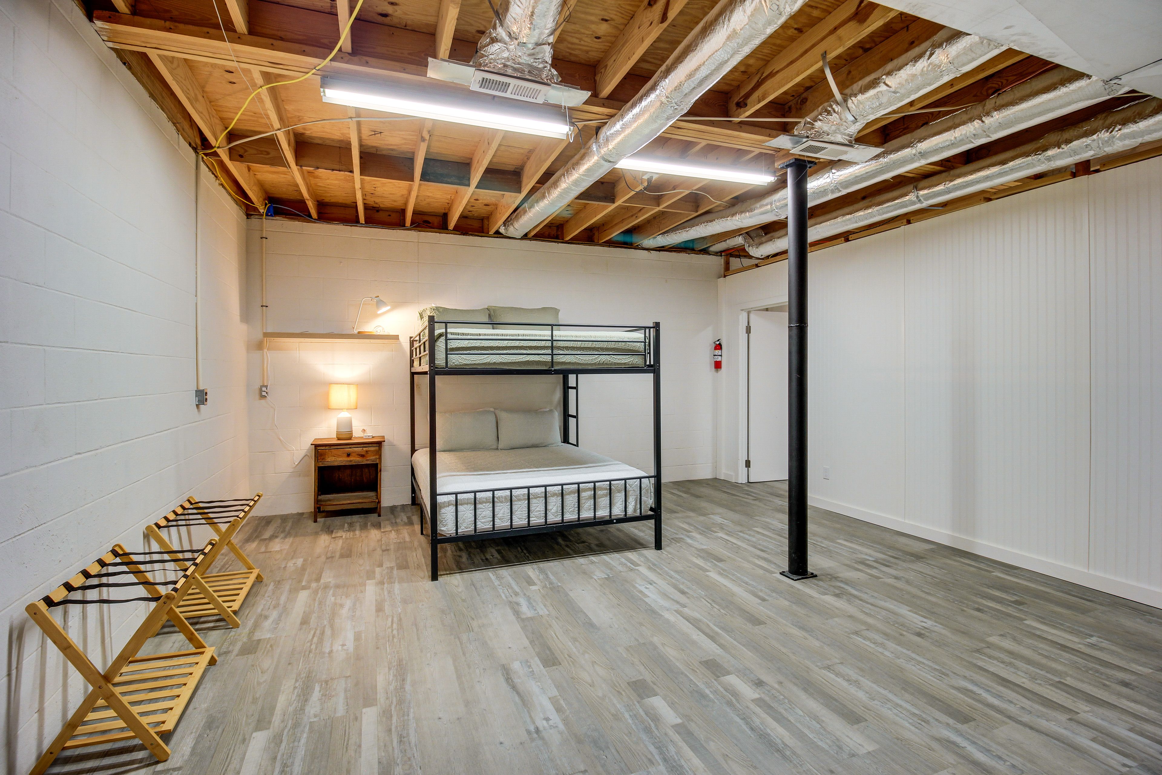 Basement | Entertainment Area | Queen Bunk Bed