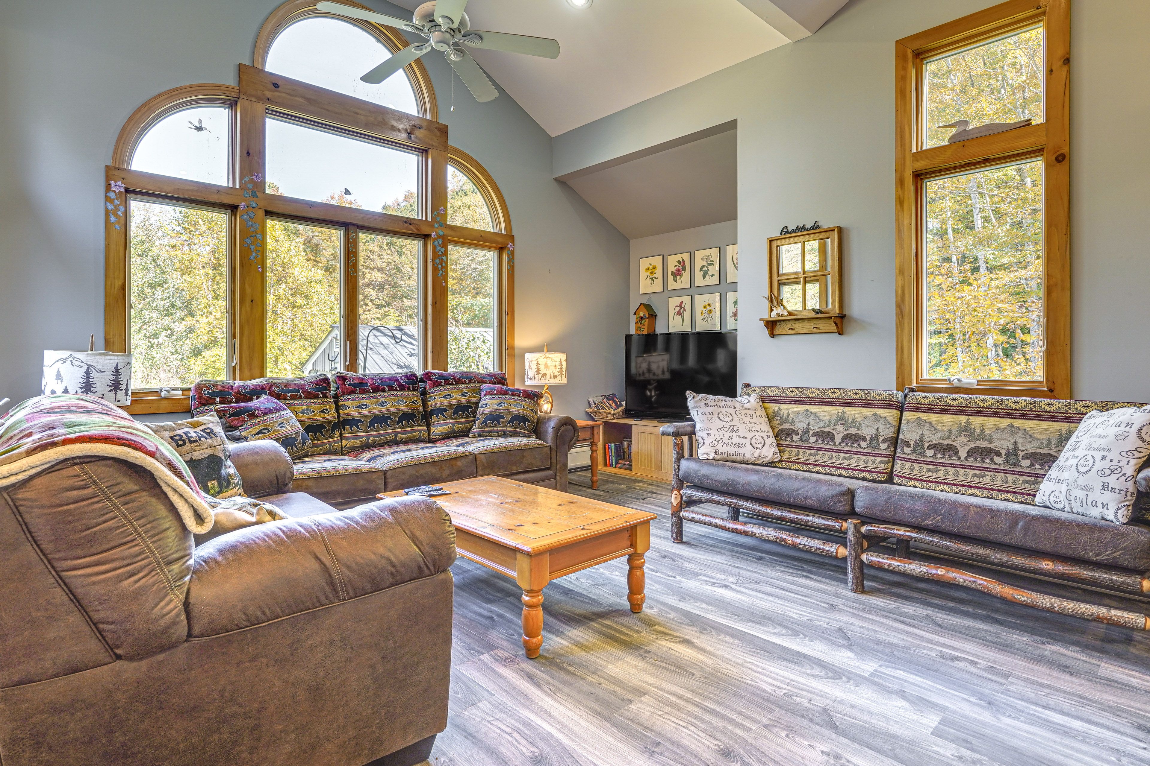 Living Room | Smart TV | Electric Heat | Wood-Burning Stove | 1st Floor