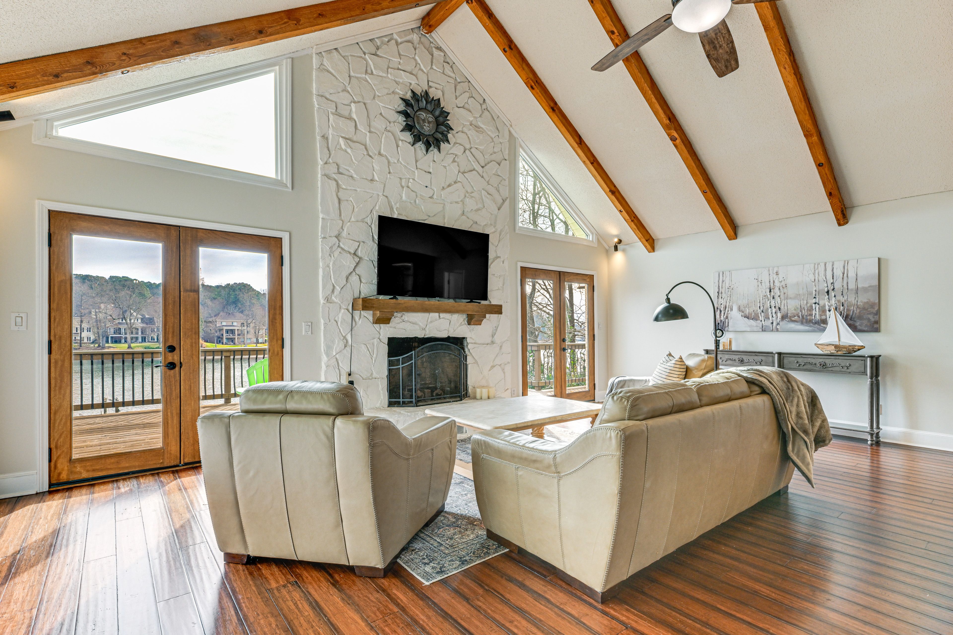 Living Room | Free WiFi | Central Heat & A/C | Fireplace | Smart TV | Main Level