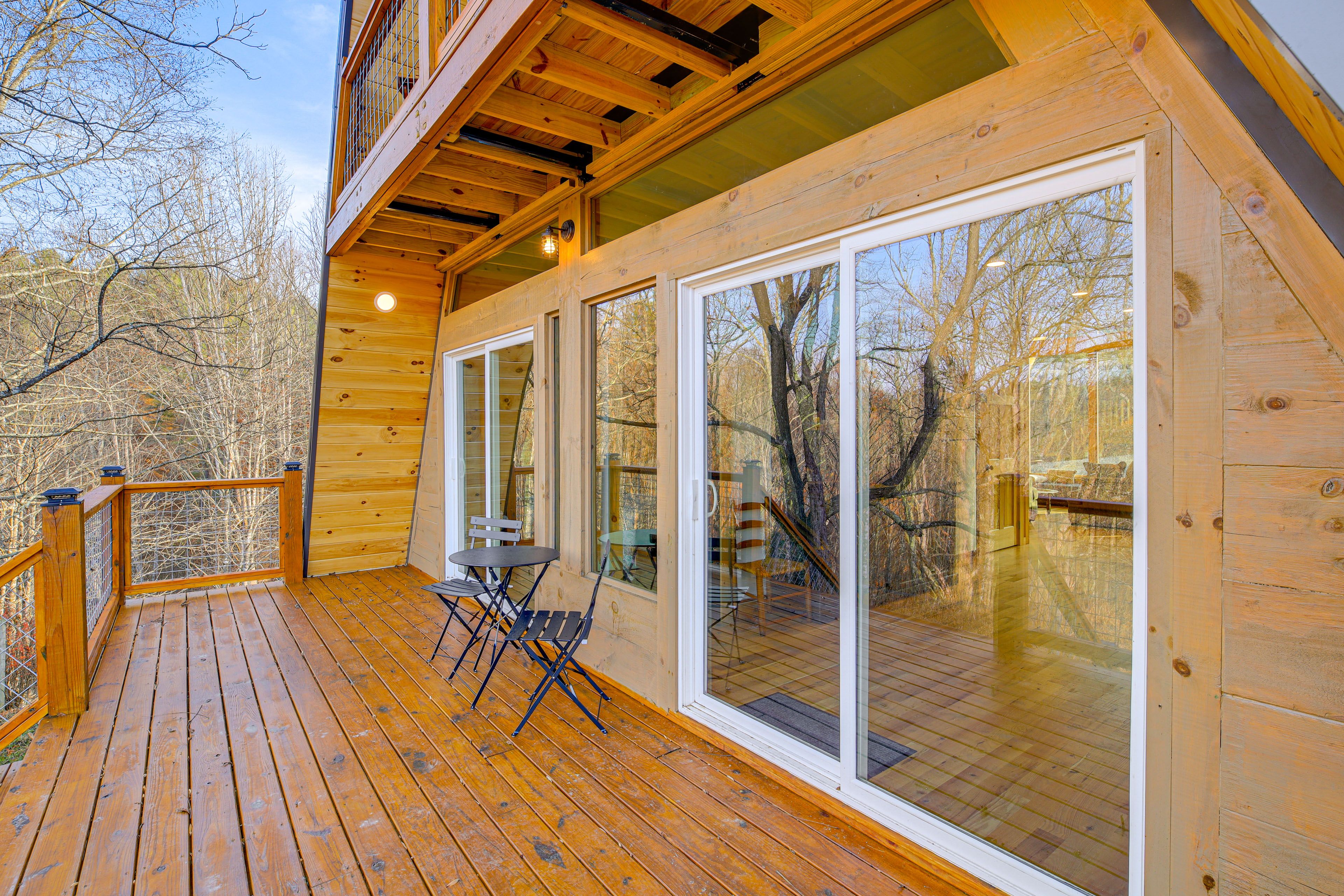 Cabin Exterior | Deck w/ Seating