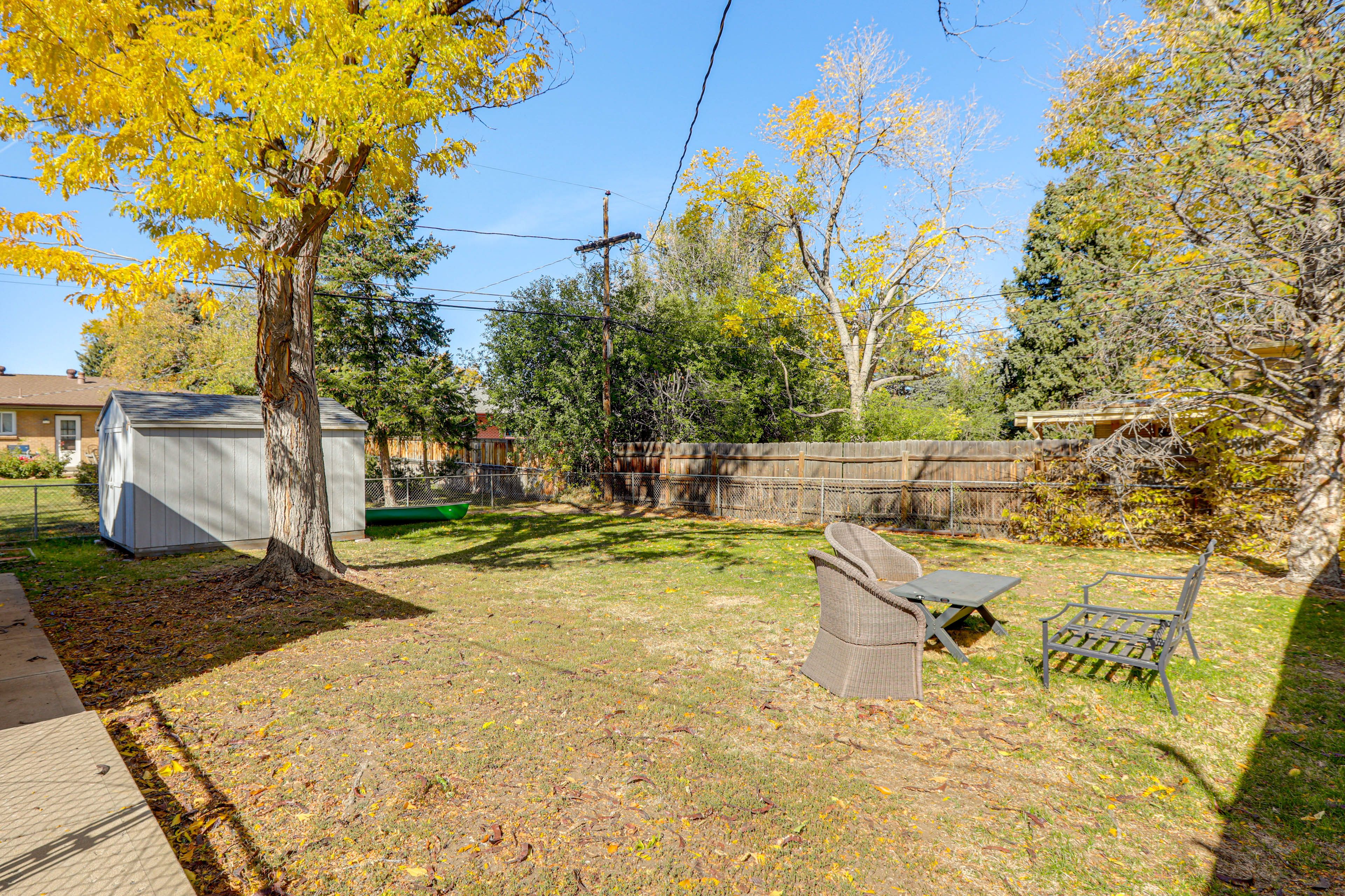 Fenced Backyard Area