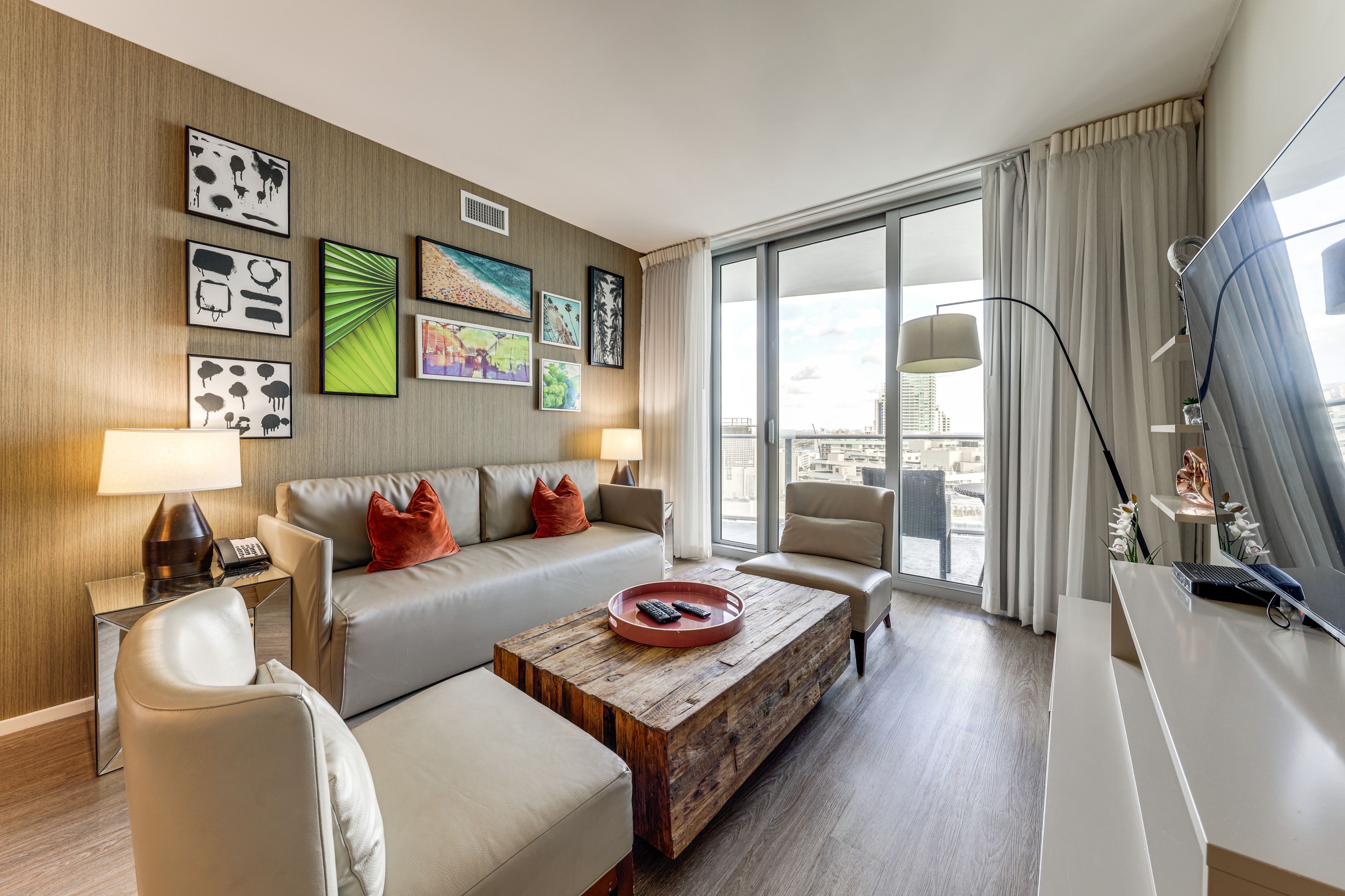 Living Room | Queen Sleeper Sofa | Central A/C & Heating | Free WiFi