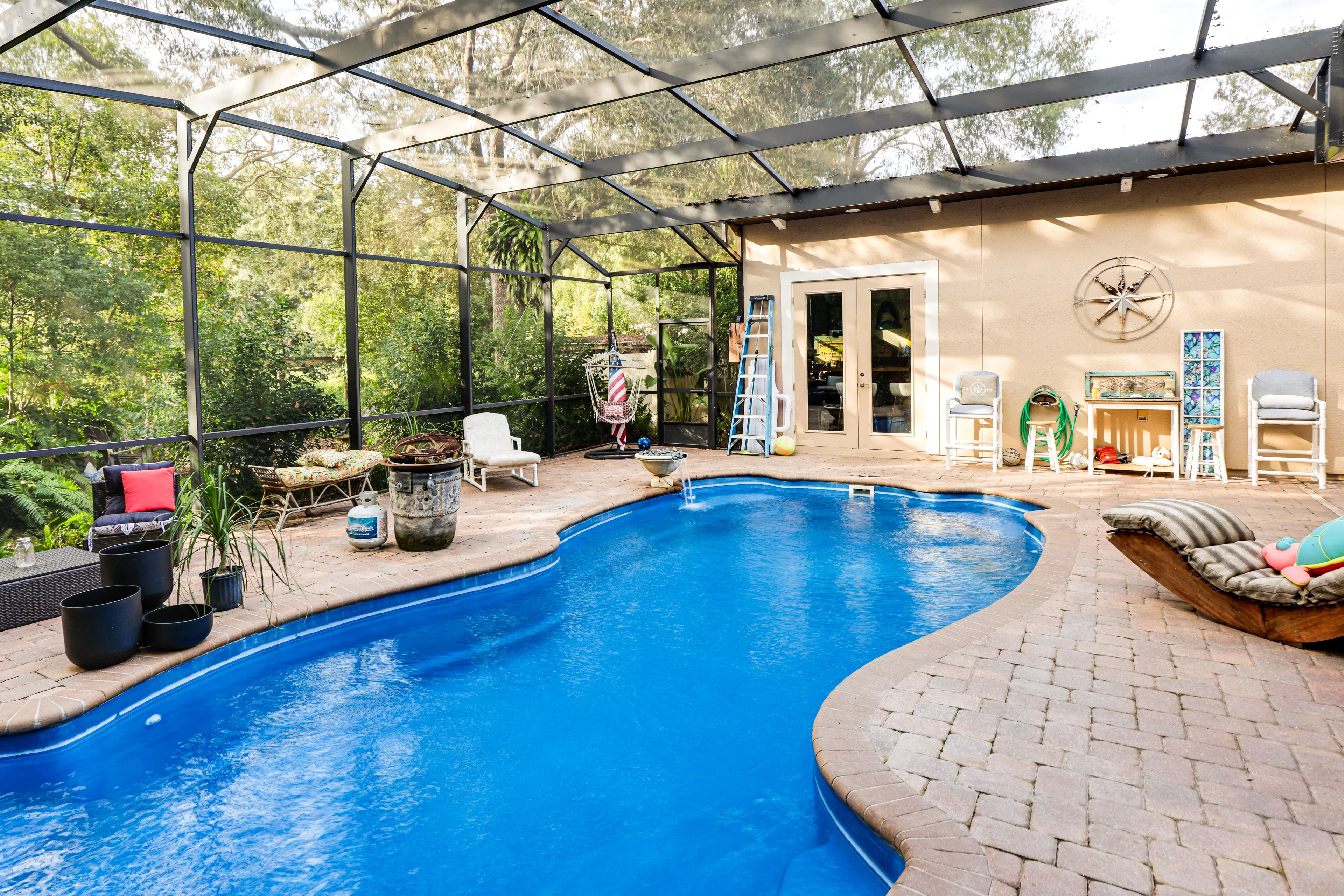 Shared Lanai | Pool | Flat-Screen TV | Gas Grill | Lounge Seating