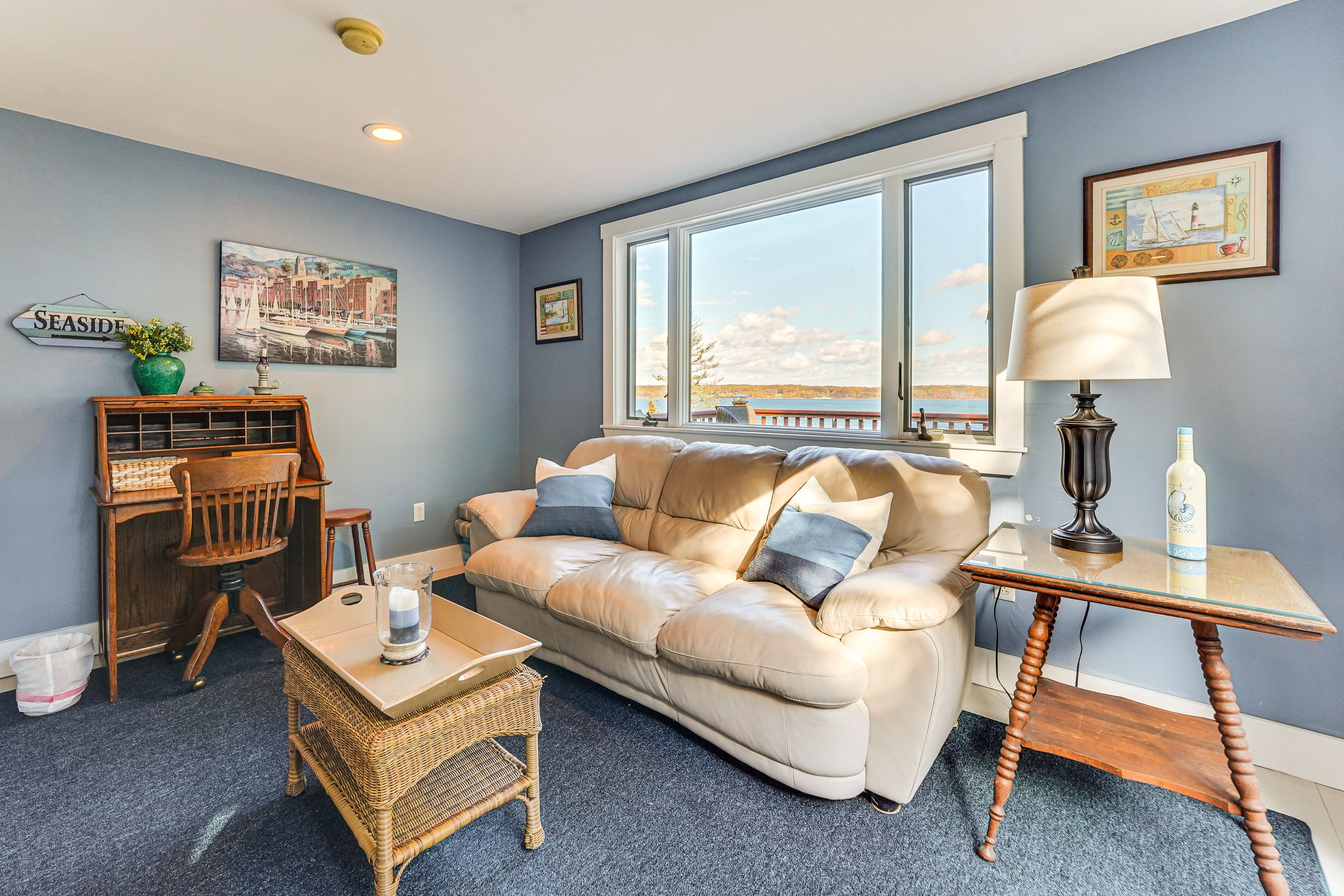 Living Room | Free WiFi | Central Heat | 2-Story Home