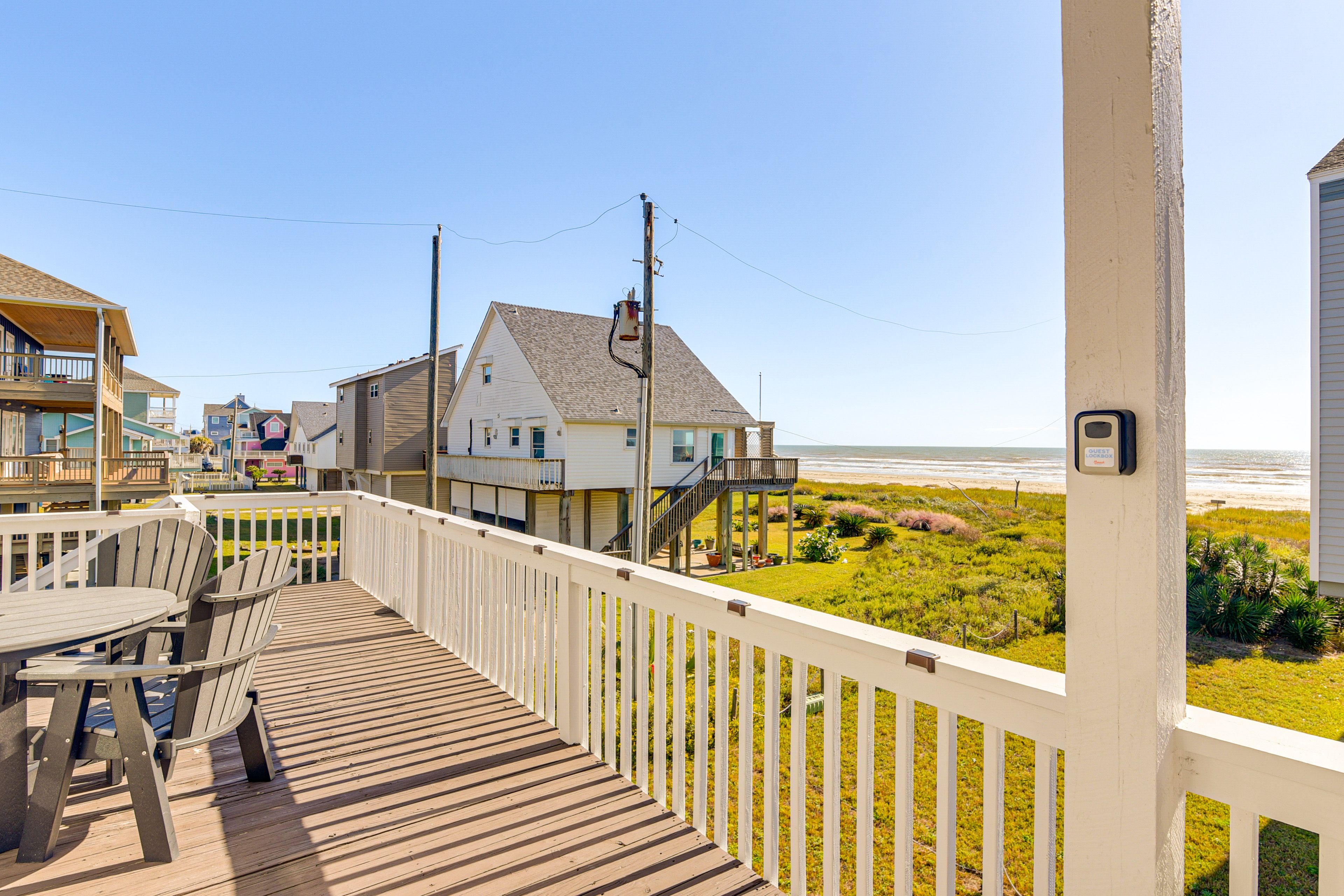 Galveston Vacation Rental | 3BR | 2BA | 1,500 Sq Ft | Stairs Required