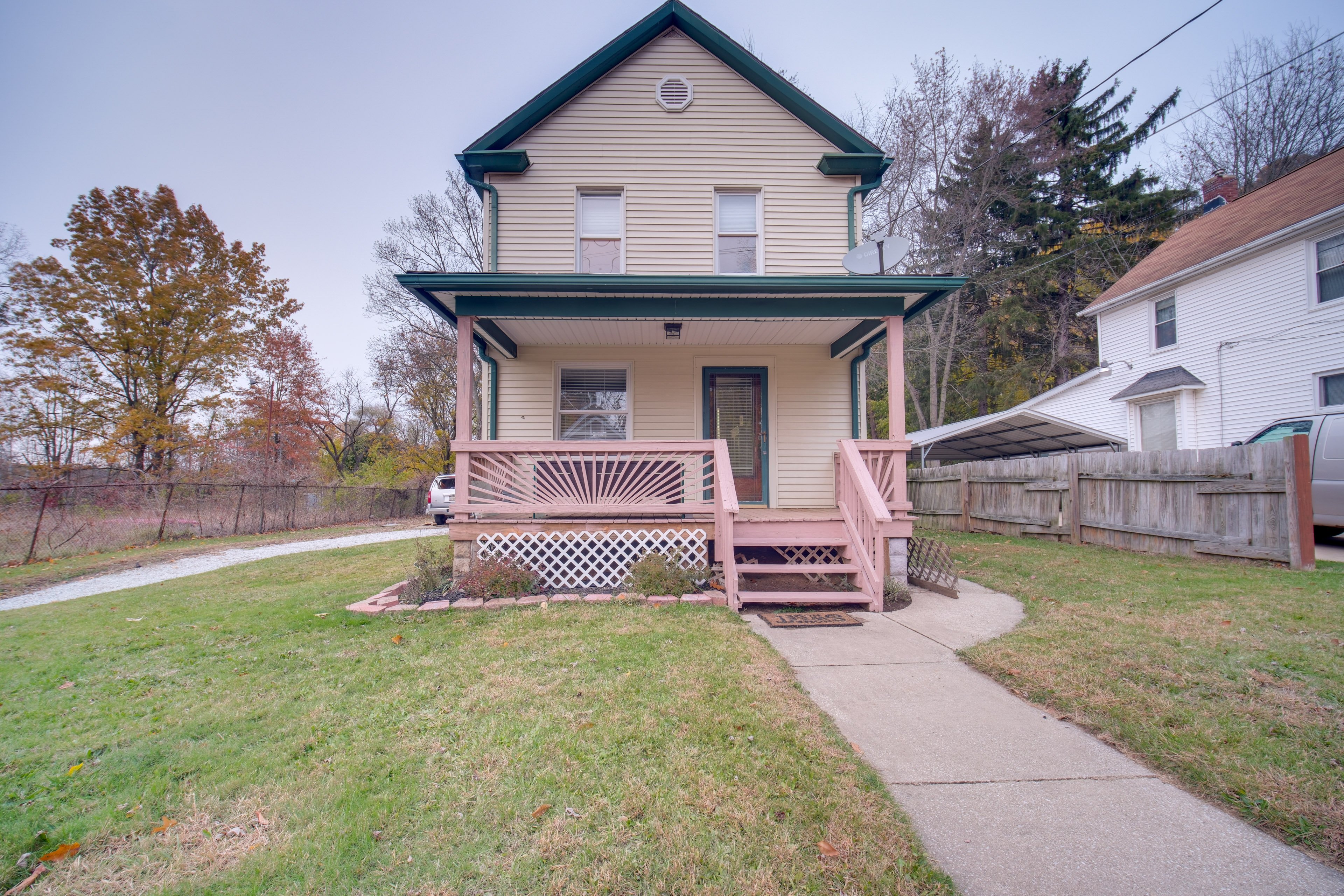Akron Vacation Rental | 2BR | 1BA | 1,100 Sq Ft | Steps to Enter