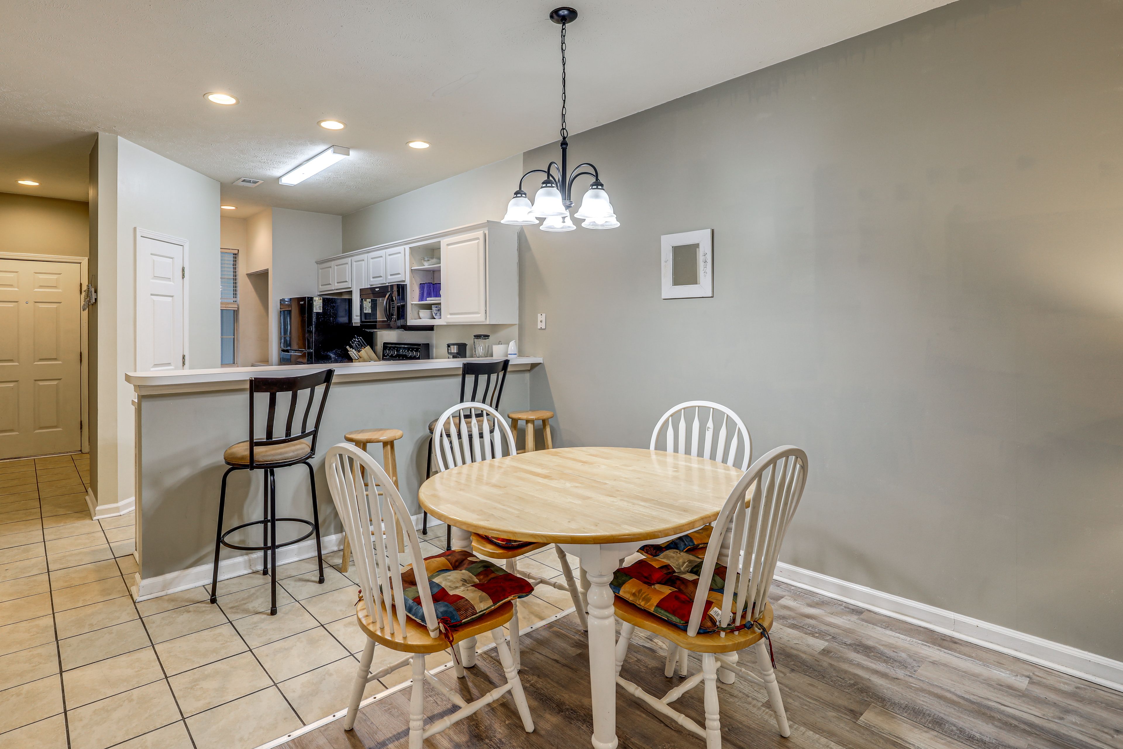 Kitchen & Dining Area | Central A/C & Heating