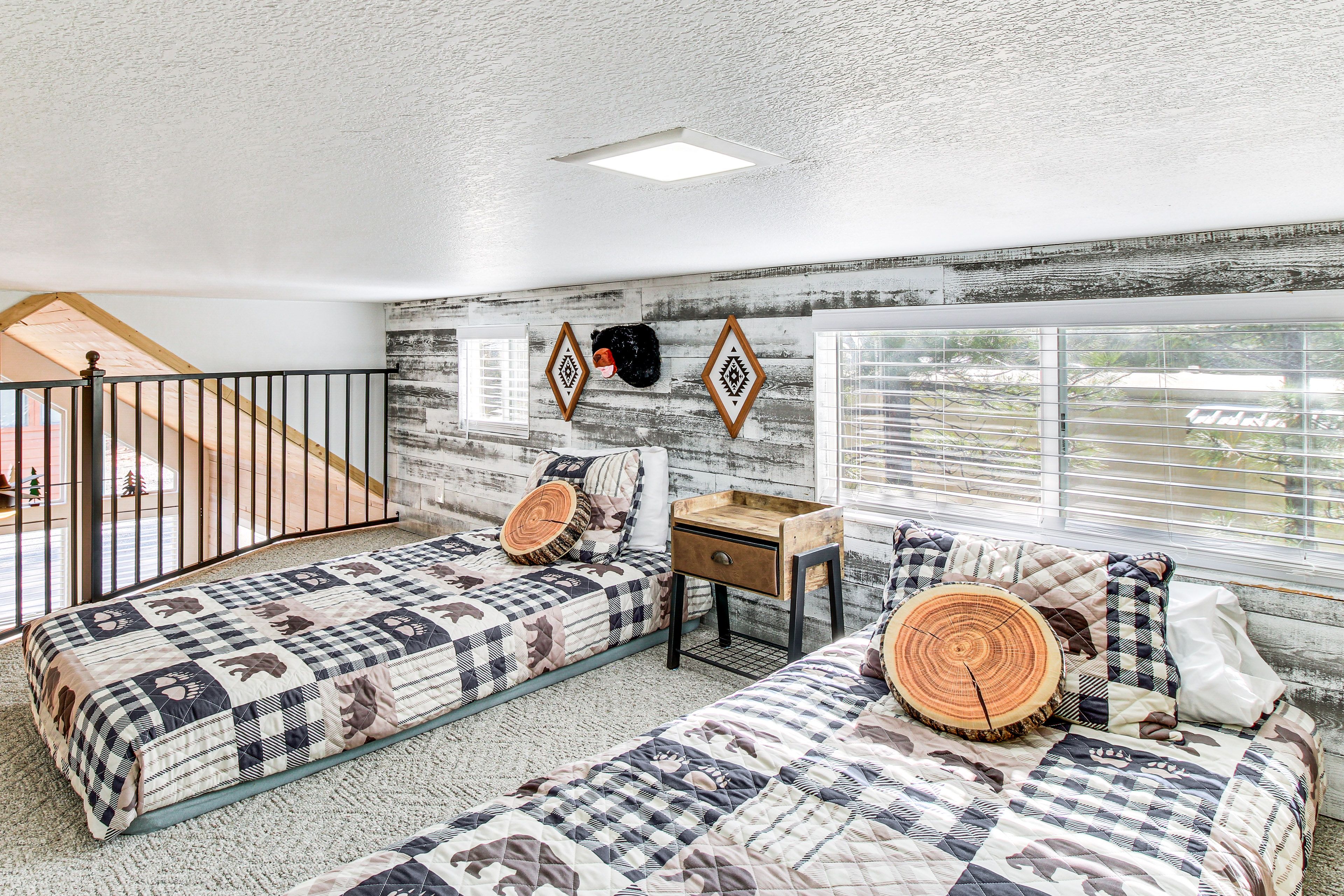 Loft Sleeping Area | 2 Twin Floor Mattresses | 2nd Level