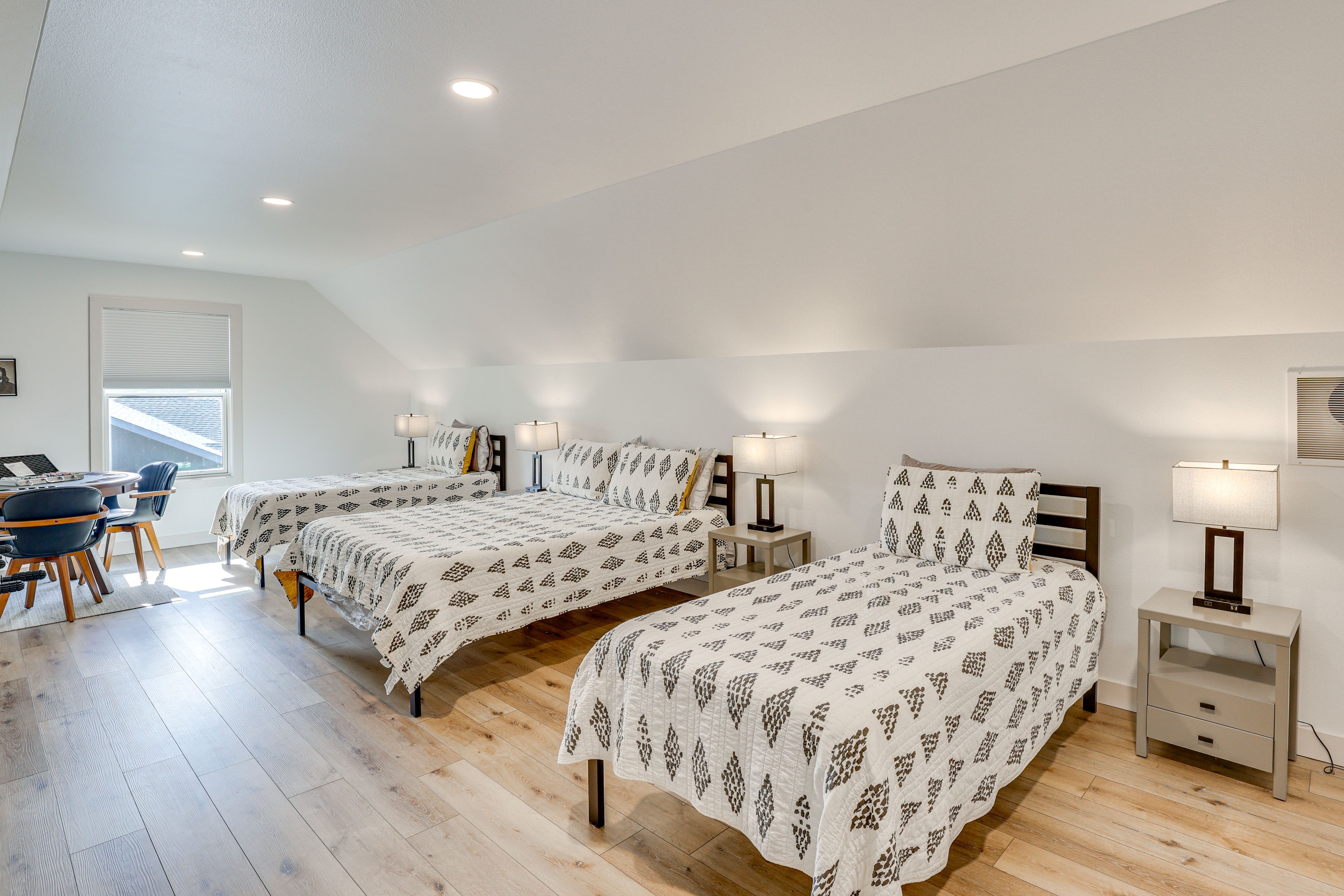 Bedroom 4 | 2nd Floor | Queen Bed | 2 Twin Beds | Poker Table | Foosball Table