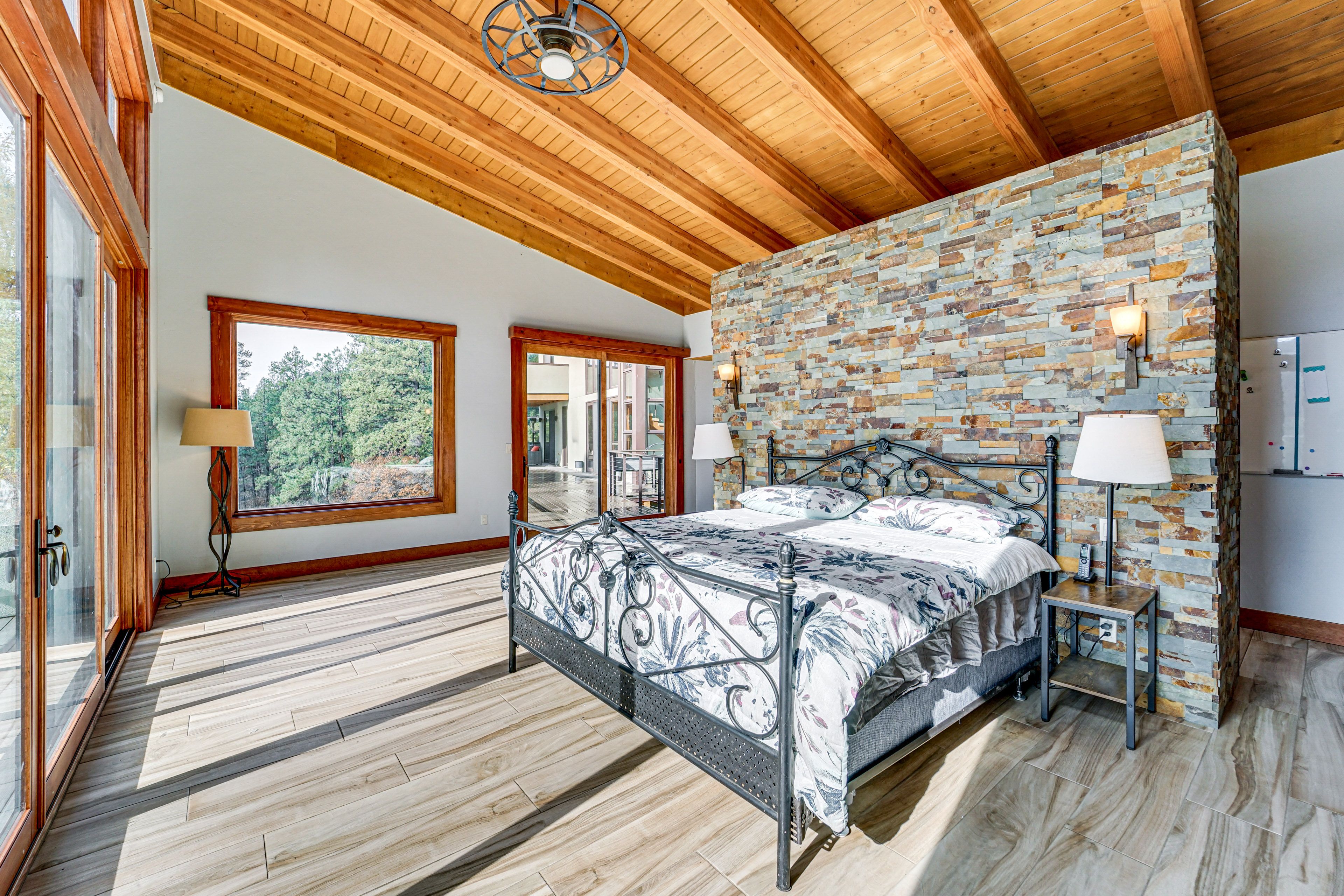 Bedroom 3 | King Bed | Balcony Access | Fireplace | 2nd Floor