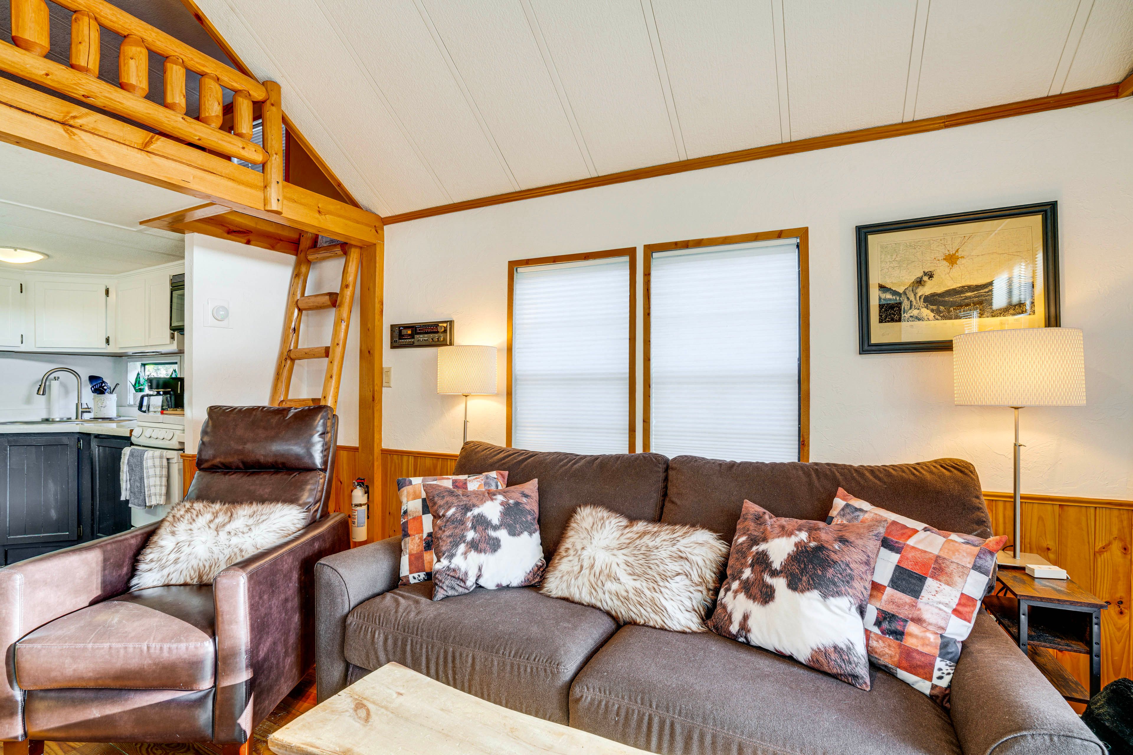 Living Room | Queen Sleeper Sofa | Workspace | Electric Fireplace | 1st Level