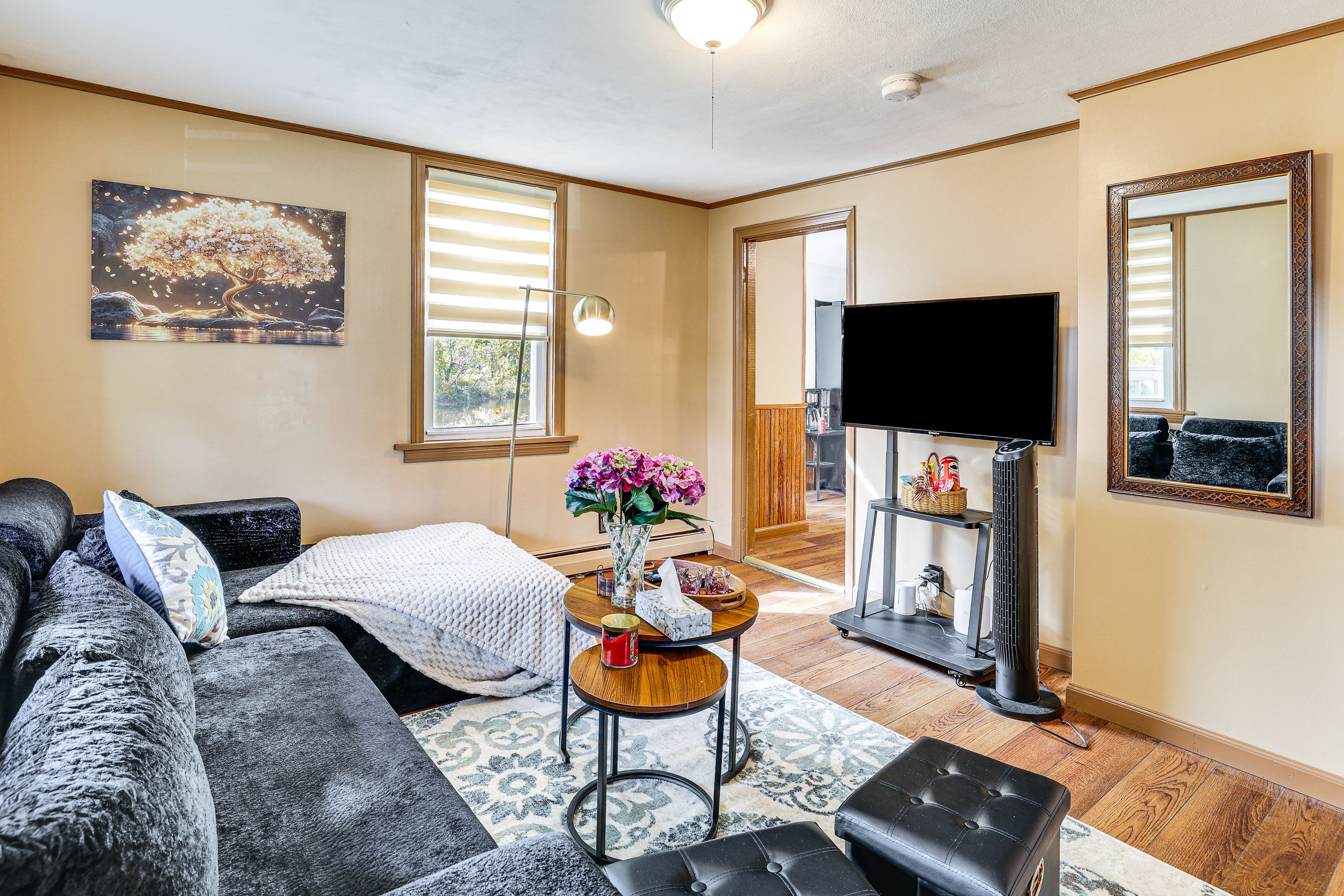 Living Room | 1st Floor | Smart TV | Central Heating | Window A/C Units