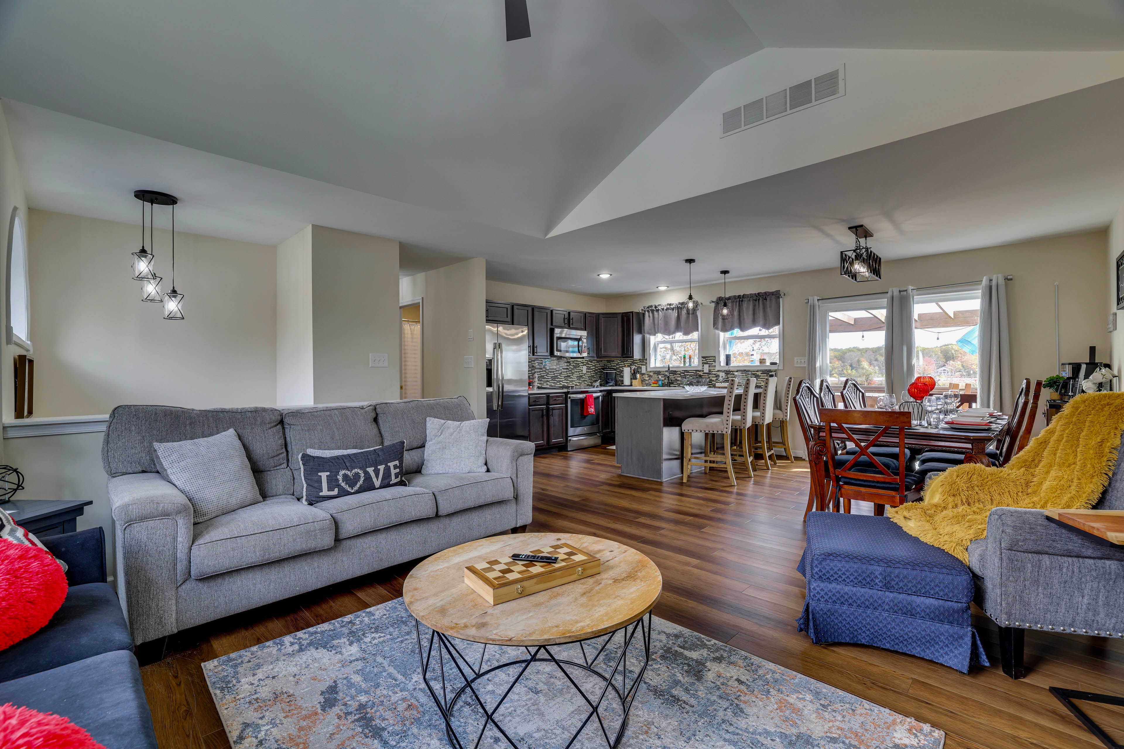 Living Room | Main Level | Queen Sleeper Sofa | Kitchen | Dining Area
