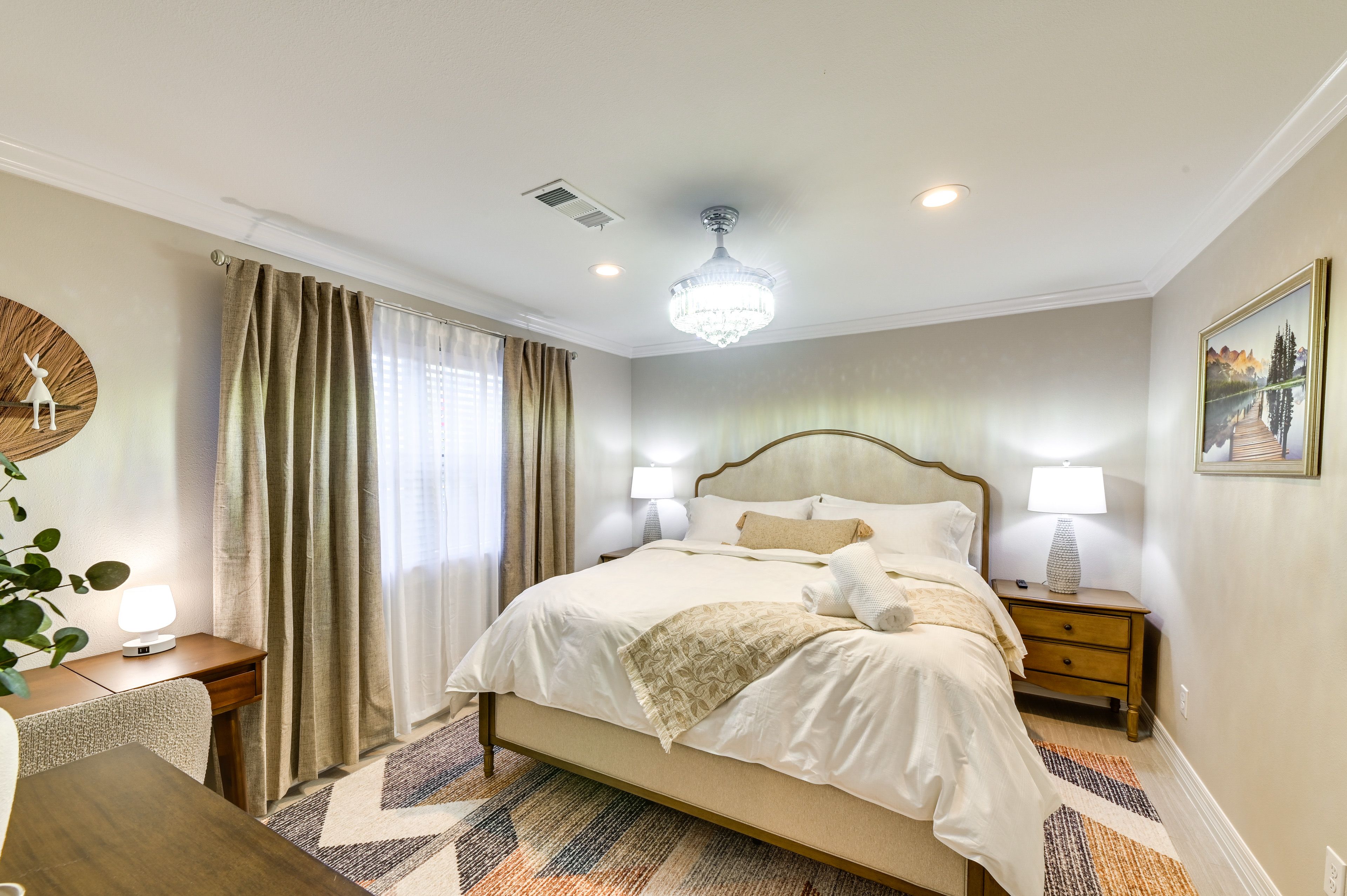 Bedroom 1 | King Bed | Smart TV | Laptop-Friendly Workspace
