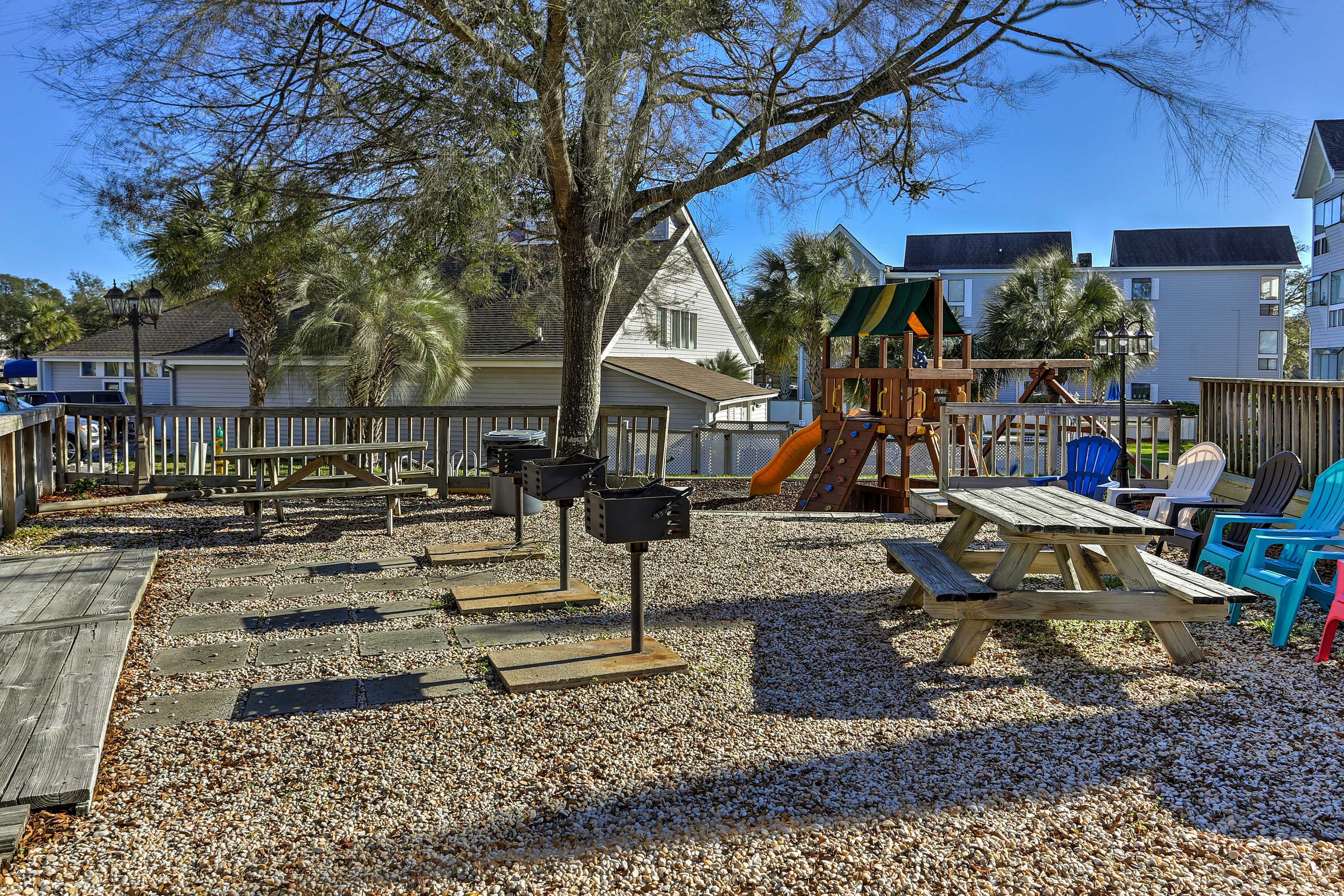 Community Playground & Grill Area