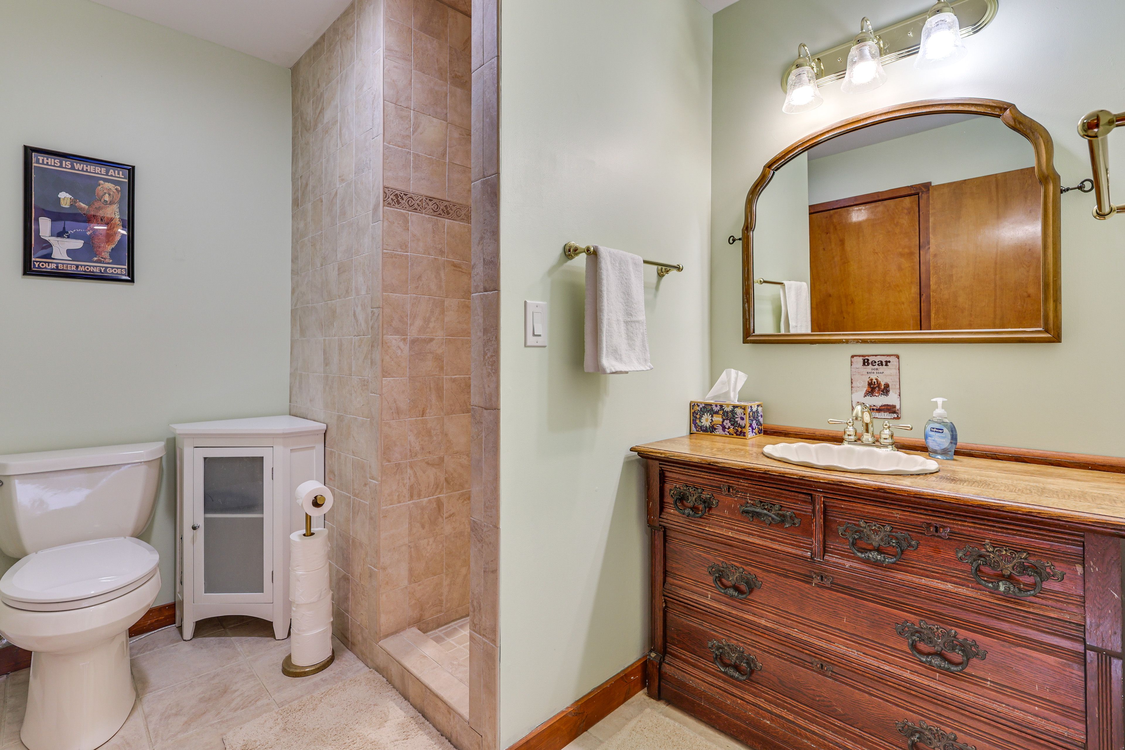 Bathroom | Shower | Towels Provided | 1st Floor