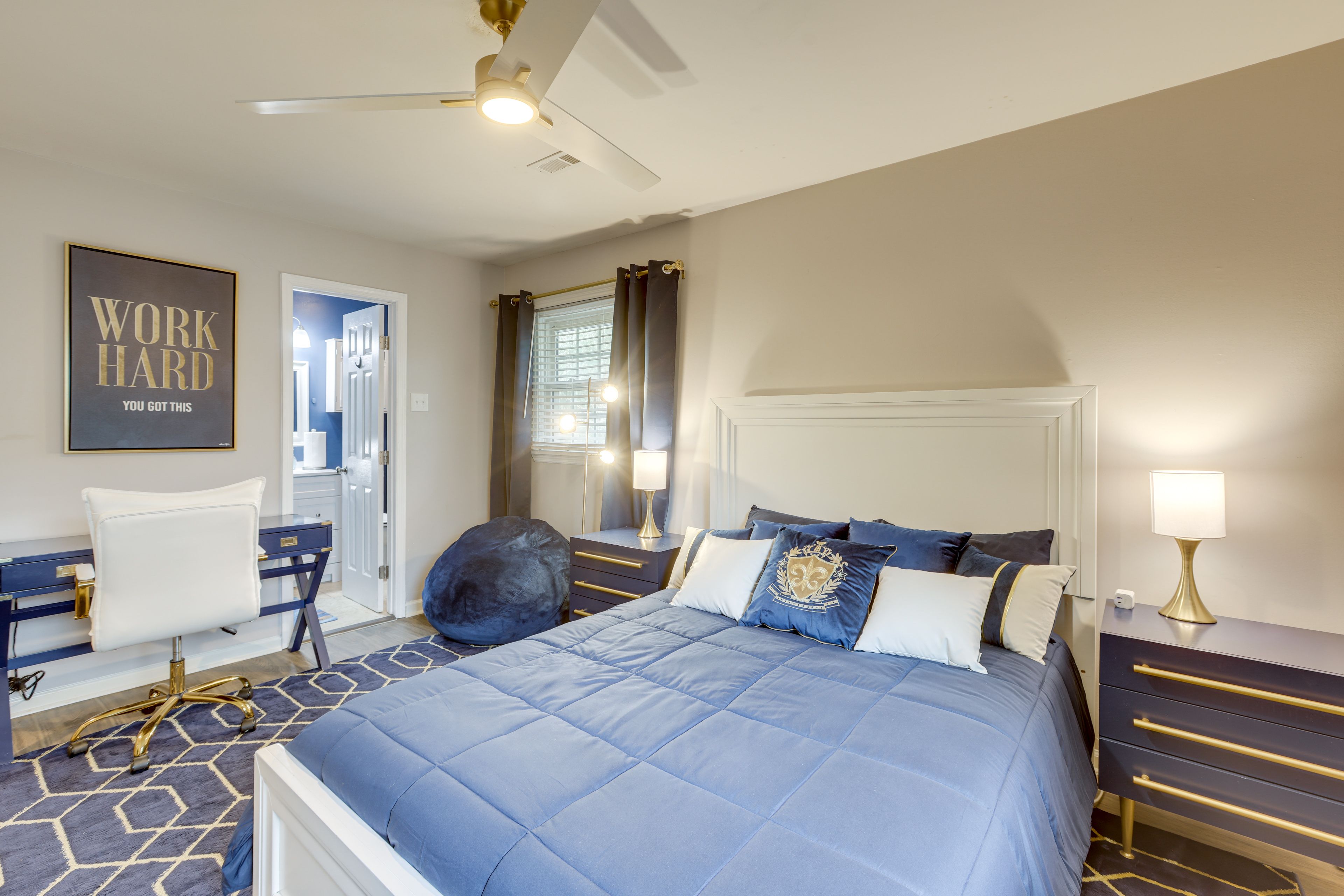 Bedroom 1 | 2nd Floor | Queen Bed | Linens Provided | En-Suite Bathroom