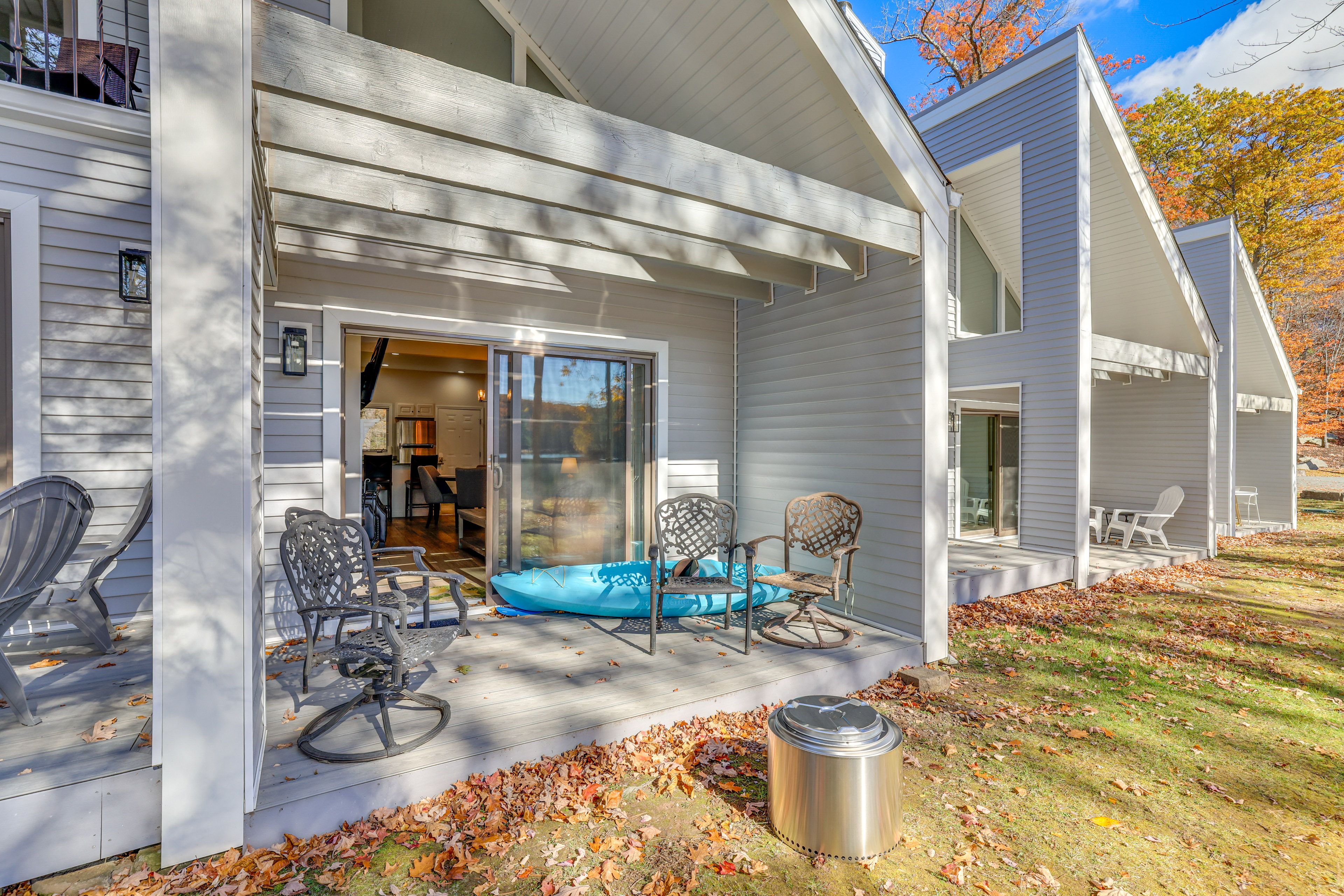 2 Furnished Patios | Portable Fire Pit | Kayak