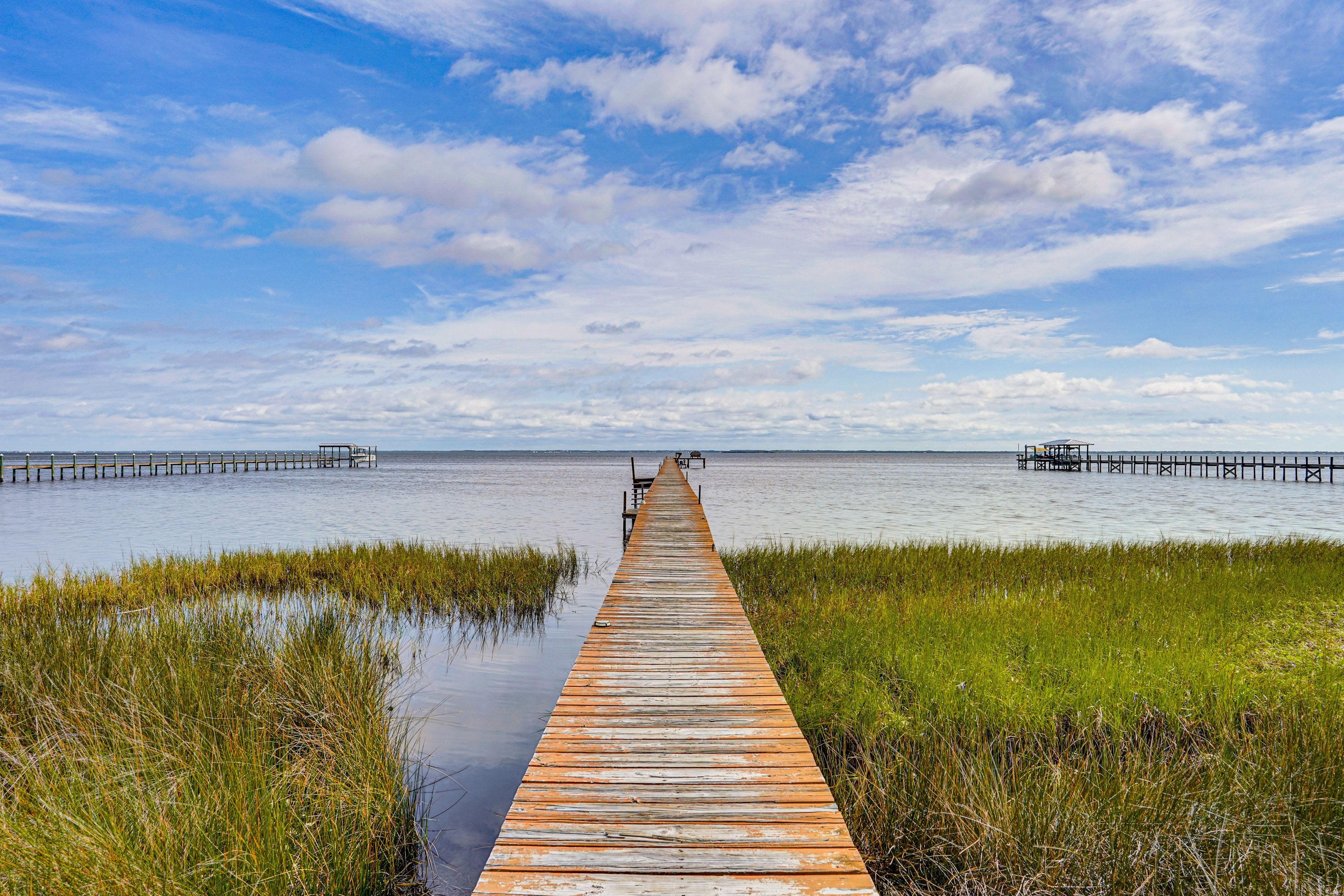 Private Dock | Kayaks & Paddleboards Provided | Walking Distance to Beach Access