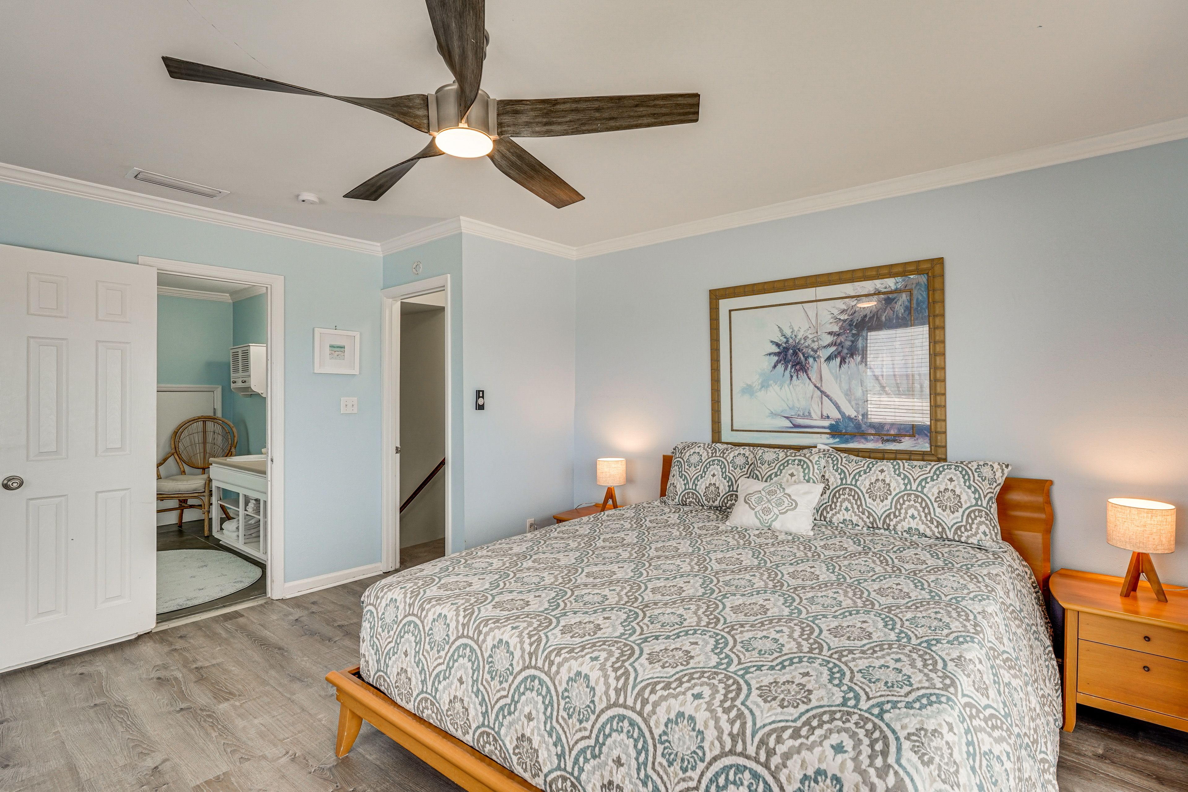 Bedroom 1 | 3rd Floor | King Bed | Smart TV | Balcony Access | Linens Provided