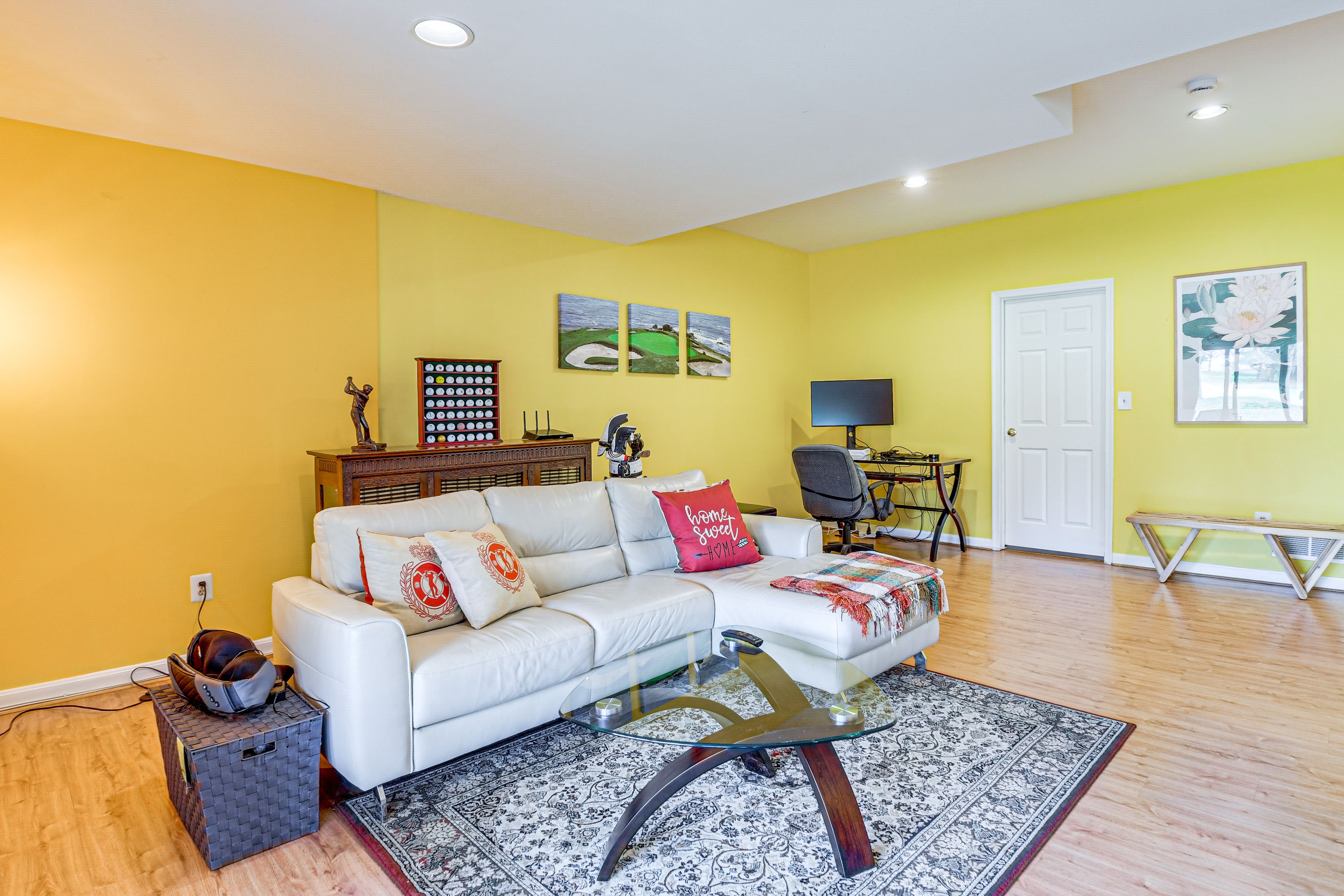 Family Room | Smart TV | Fireplace | Designated Workspace | Lower Floor