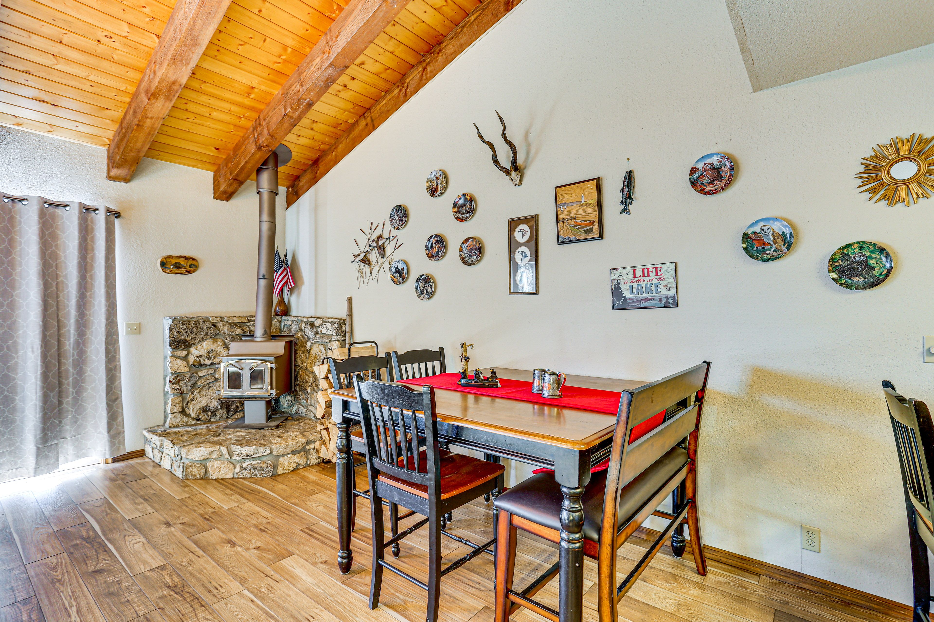 Dining Table | Dishware/Flatware | Wood-Burning Stove