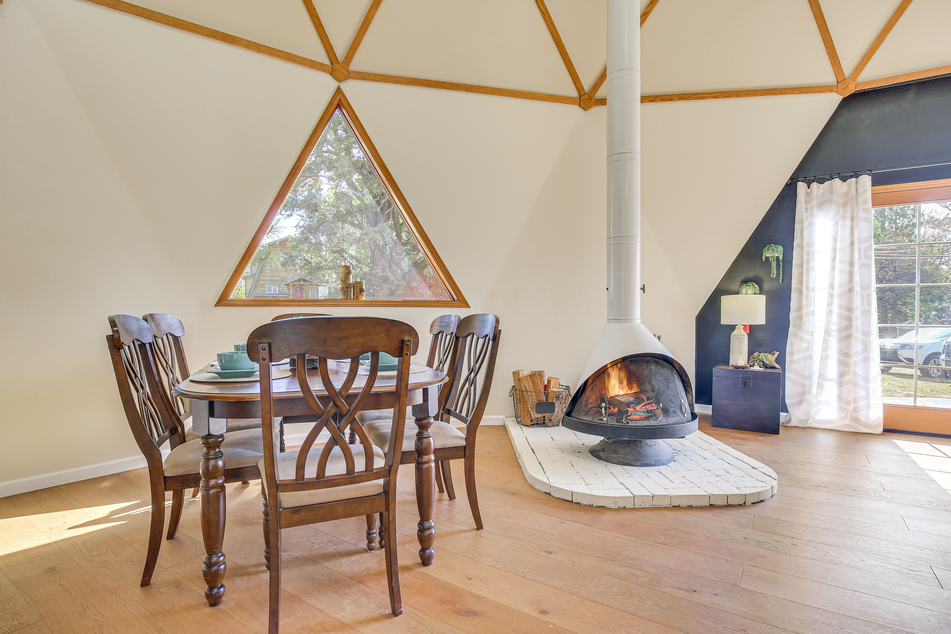 Dining Table | Wood-Burning Fireplace