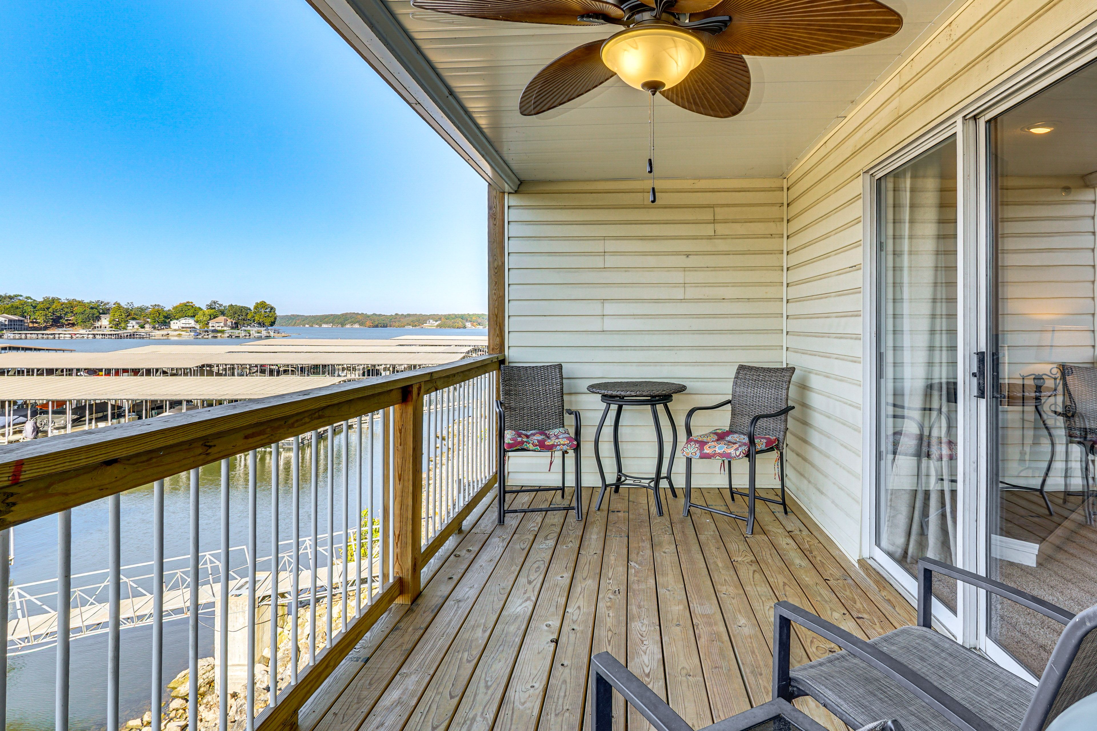 Private Deck | Electric Grill | Lake Views