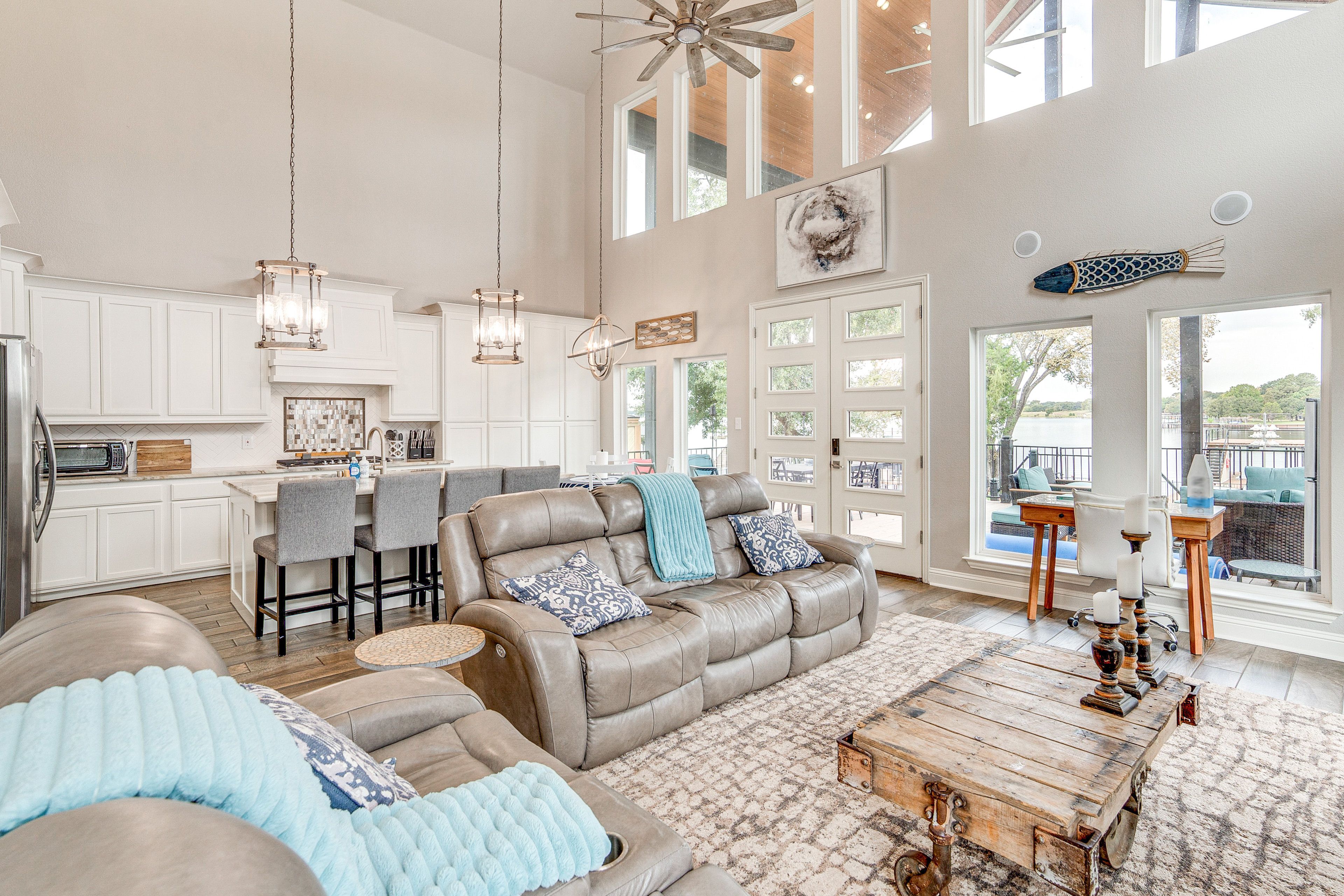 Living Room | 1st Floor | Smart TV | Fireplace | Designated Workspace