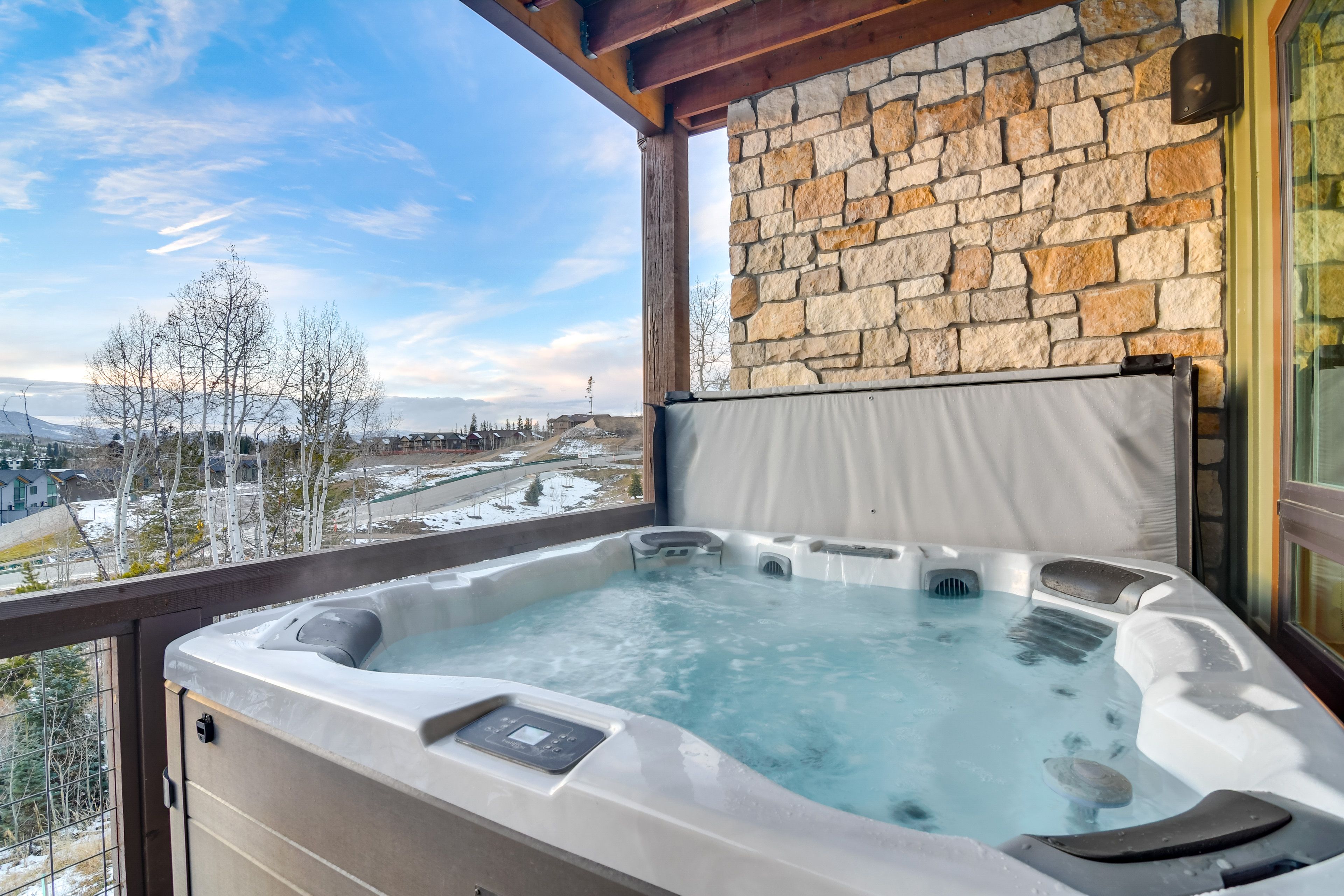 Balcony | Private Hot Tub | Mountain Views