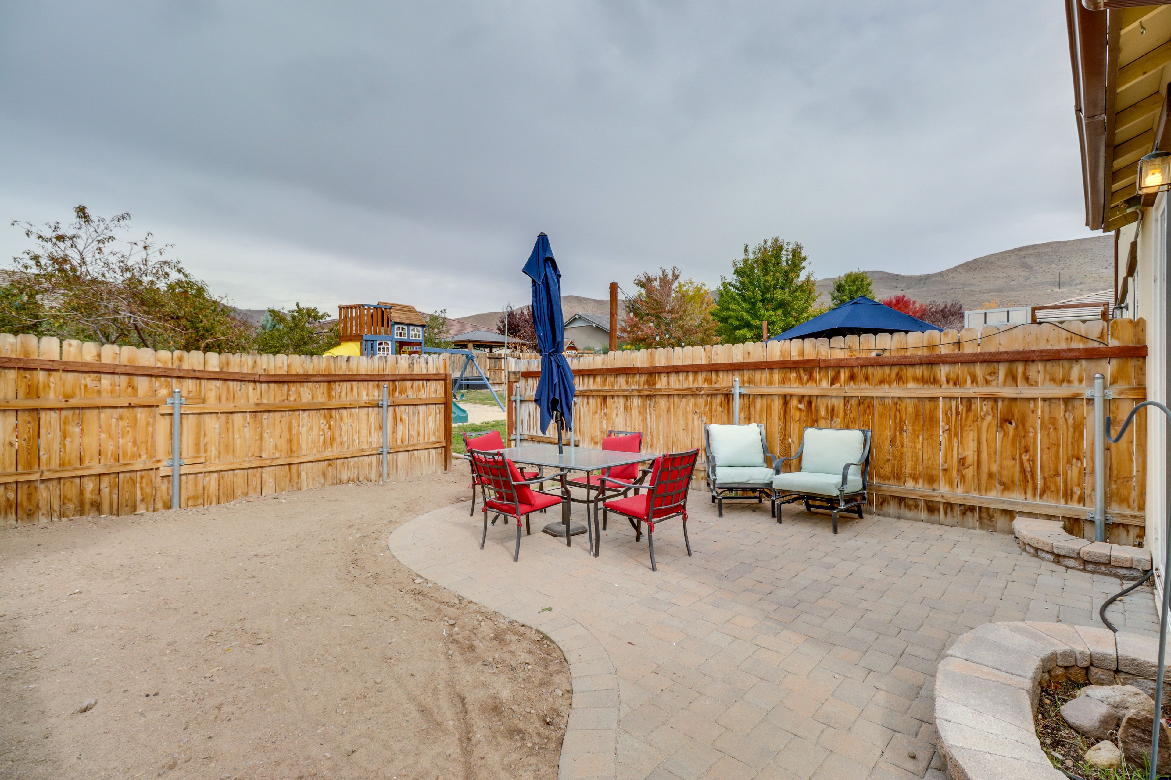 Fenced Yard | Dining Area | Lounge Seating